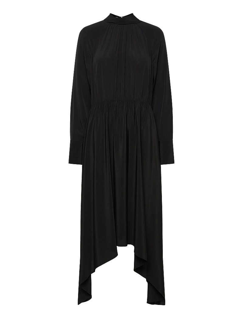 Filippa K - Tie Neck Scarf Dress - midikleider - black - 0