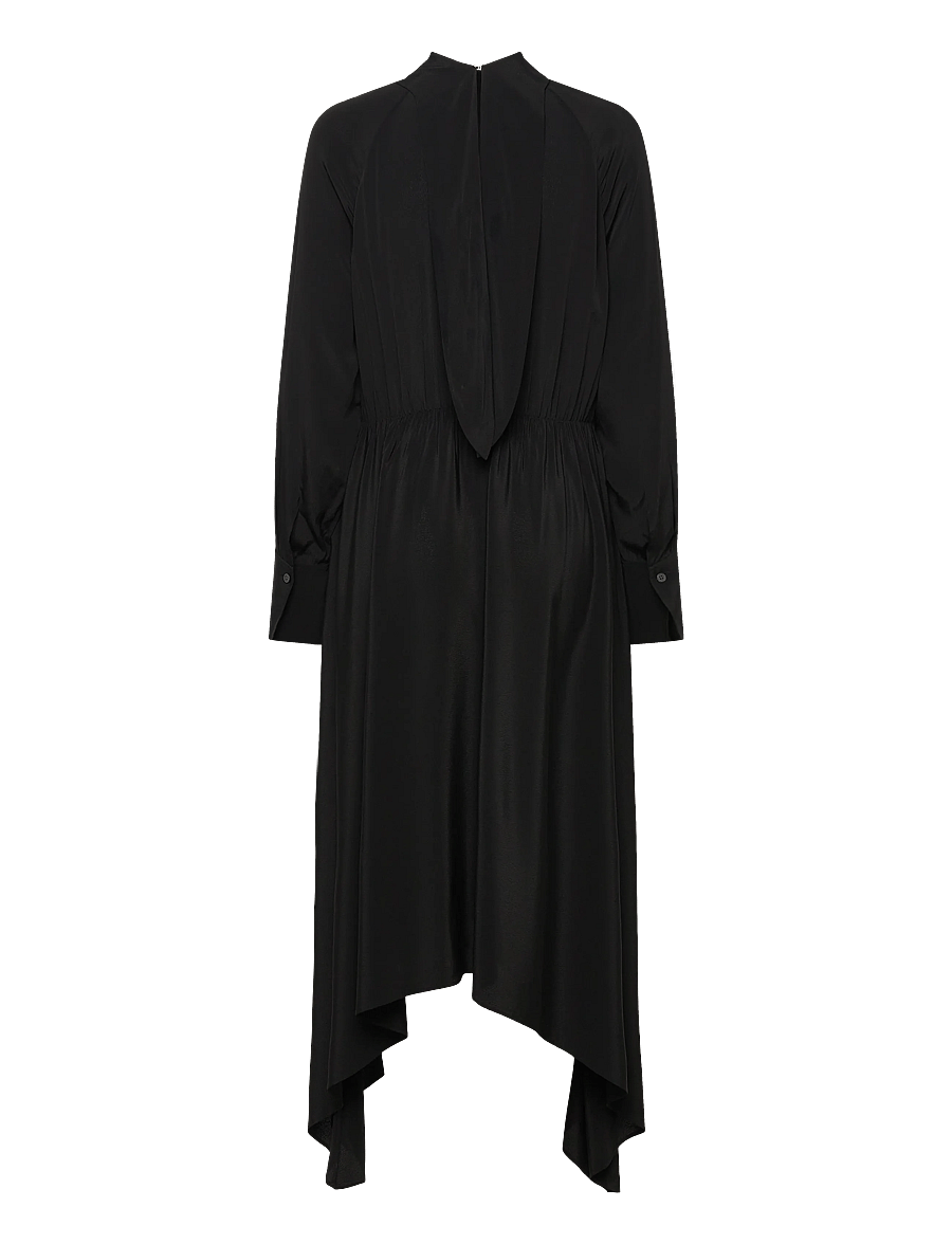 Filippa K - Tie Neck Scarf Dress - midi-kleider - black - 2