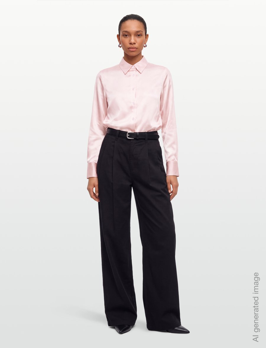Filippa K - Silk Shirt - langärmlige hemden - light pink - 0