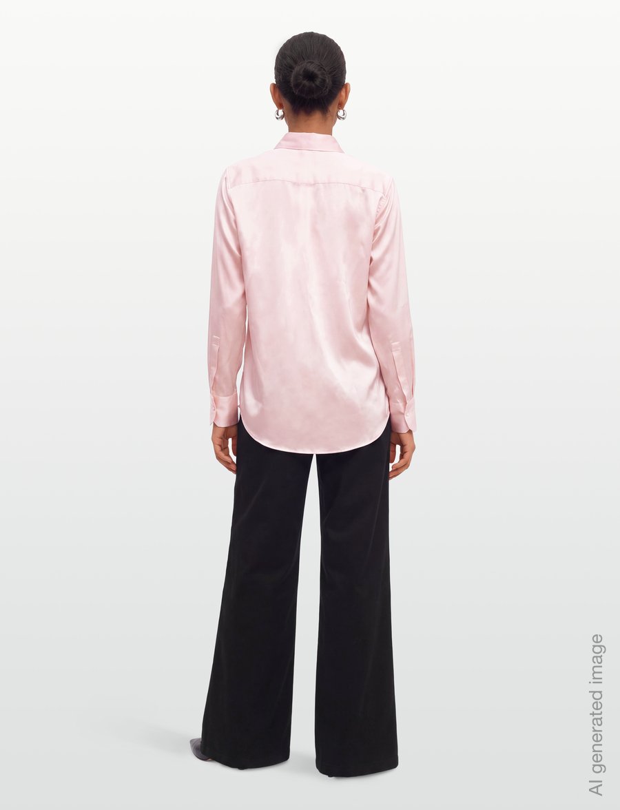 Filippa K - Silk Shirt - langärmlige hemden - light pink - 4