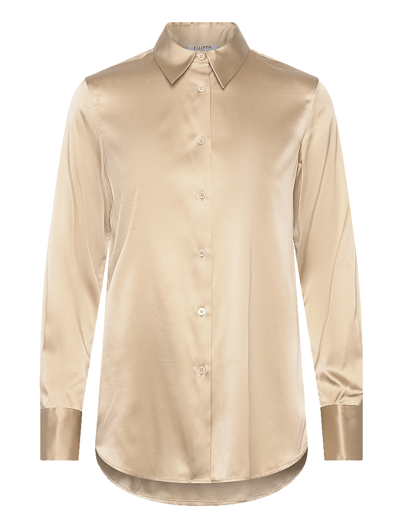 Filippa K - Silk Shirt - džinsa krekli - pearl beige - 0