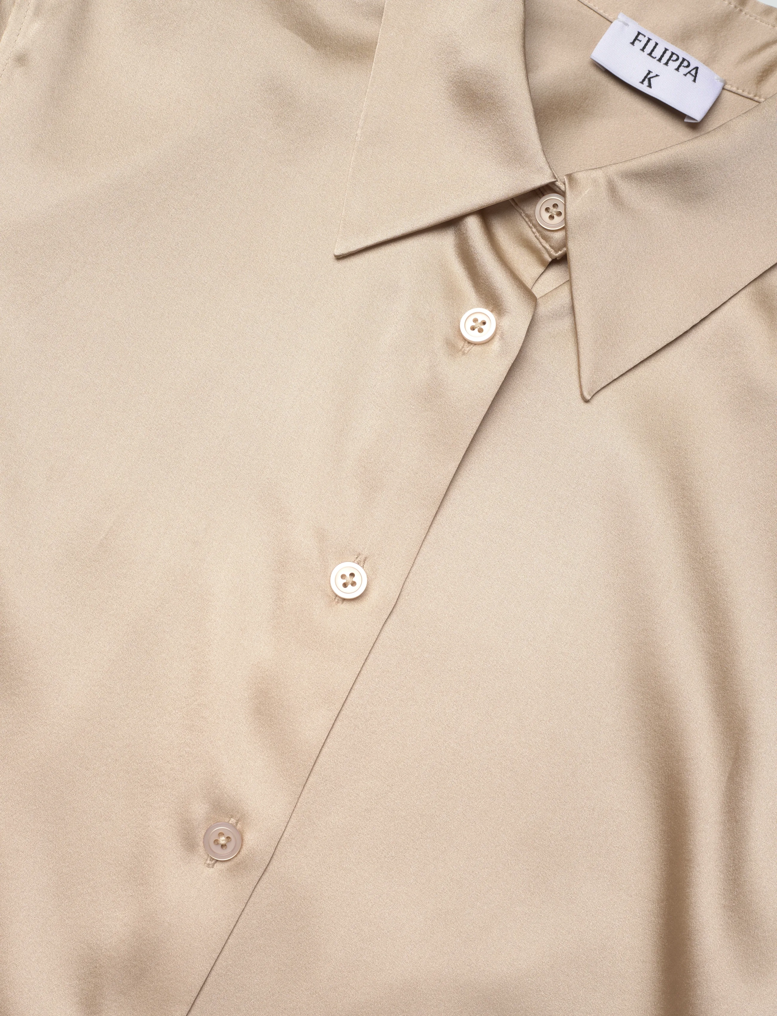 Filippa K - Silk Shirt - pearl beige - 2