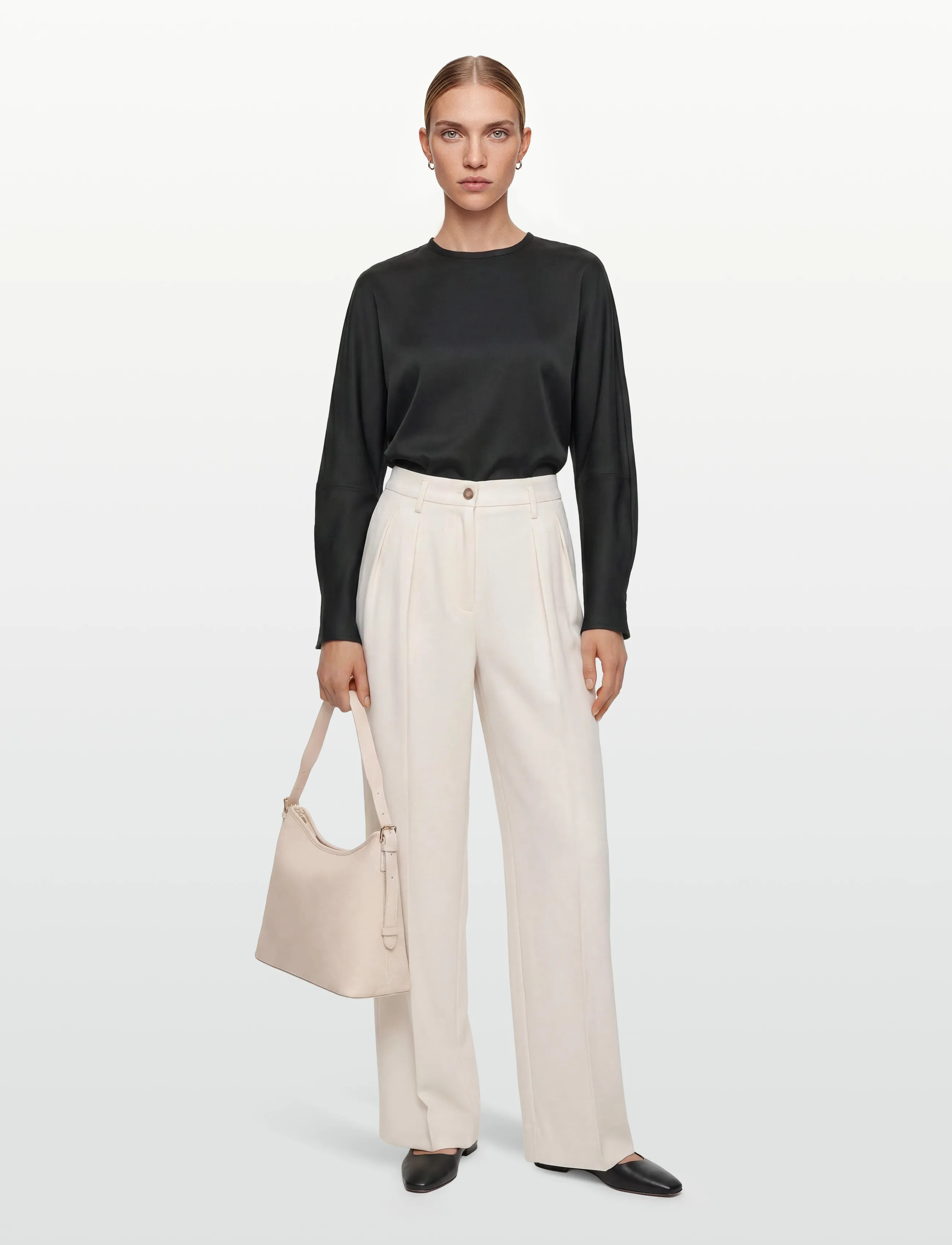 Filippa K Batwing Top - Bluzki & Koszule - BLACK / black