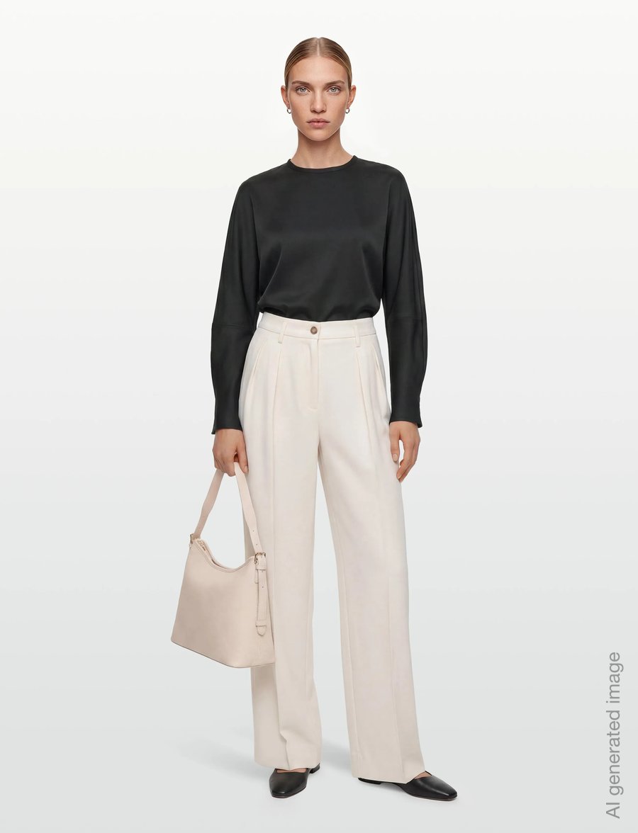 Filippa K - Batwing Top - langärmelige blusen - black - 0