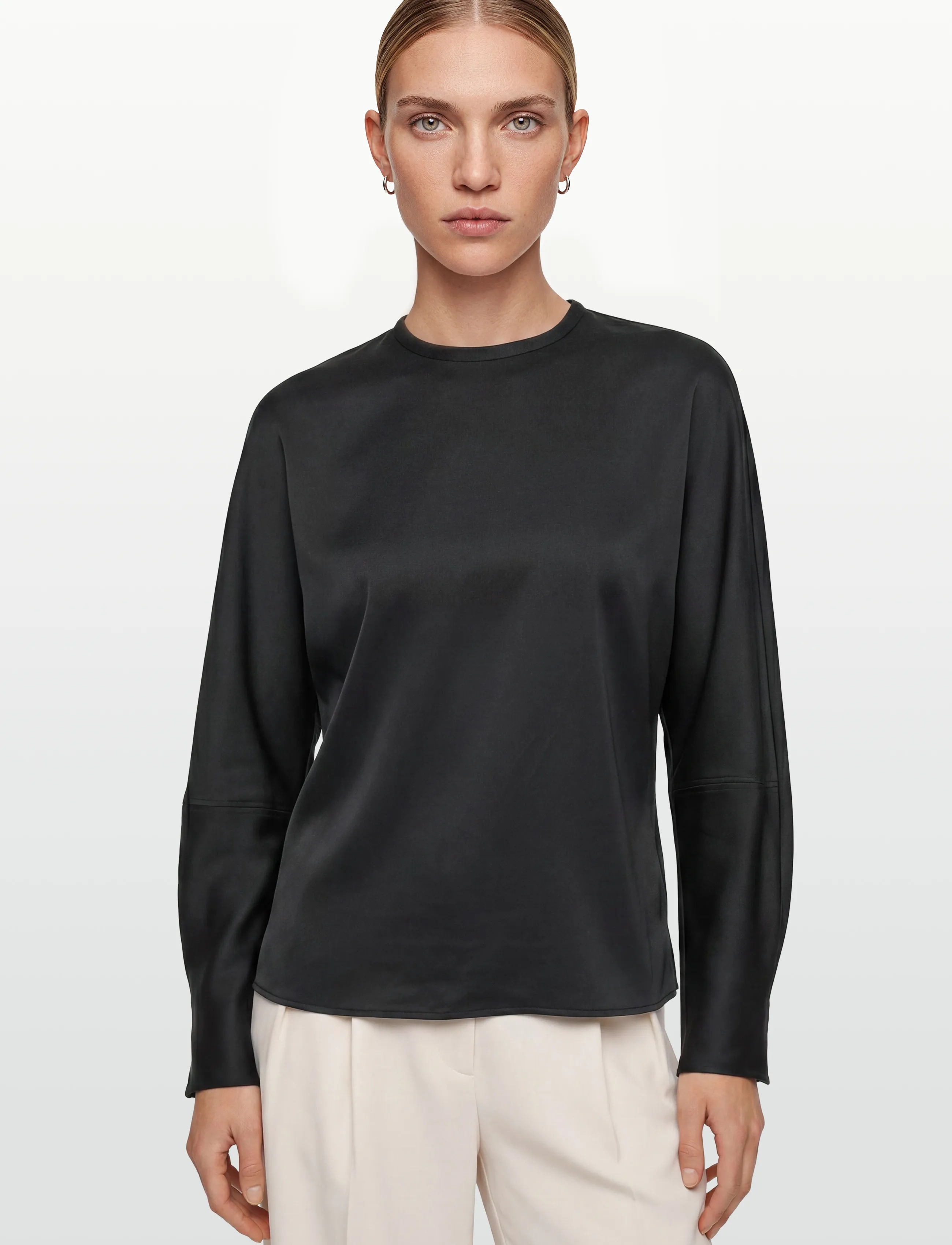 Filippa K - Batwing Top - langärmelige blusen - black - 3