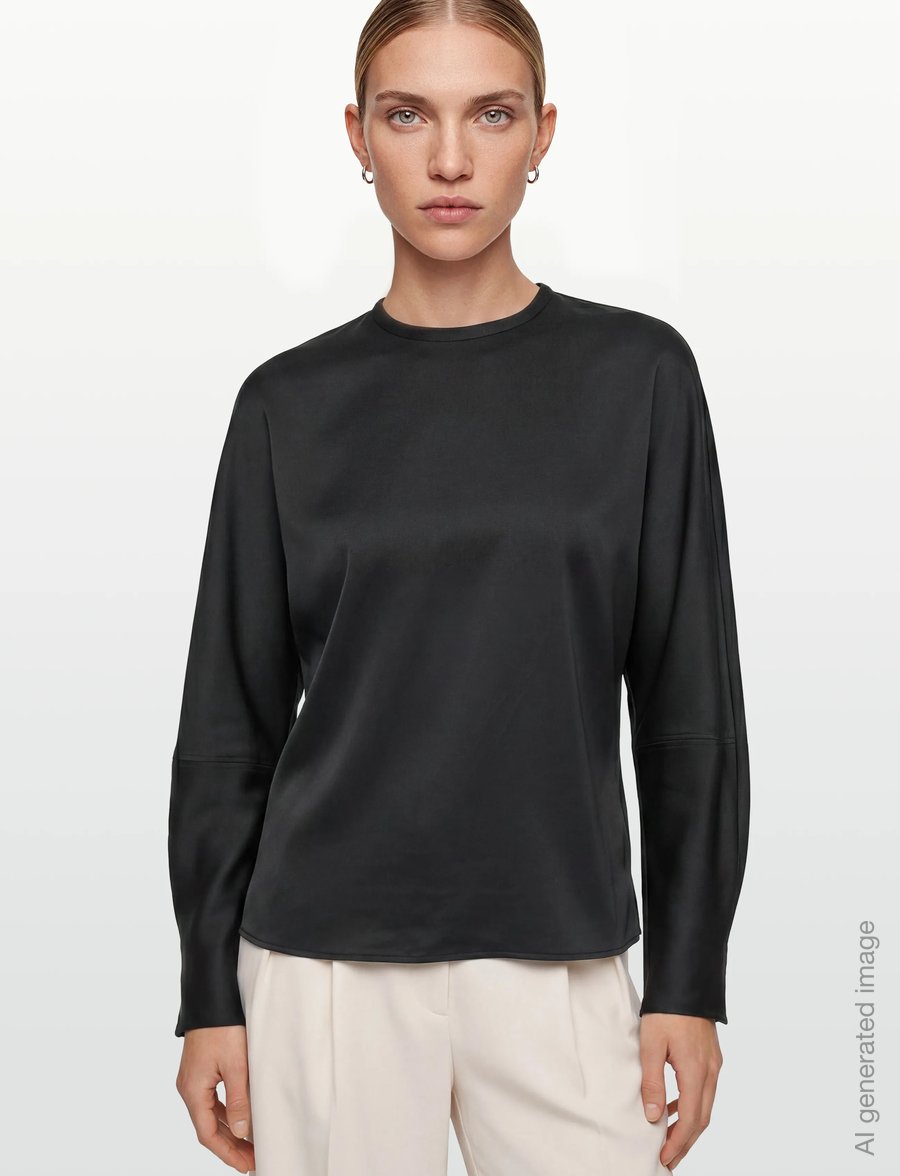 Filippa K - Batwing Top - langärmelige blusen - black - 3
