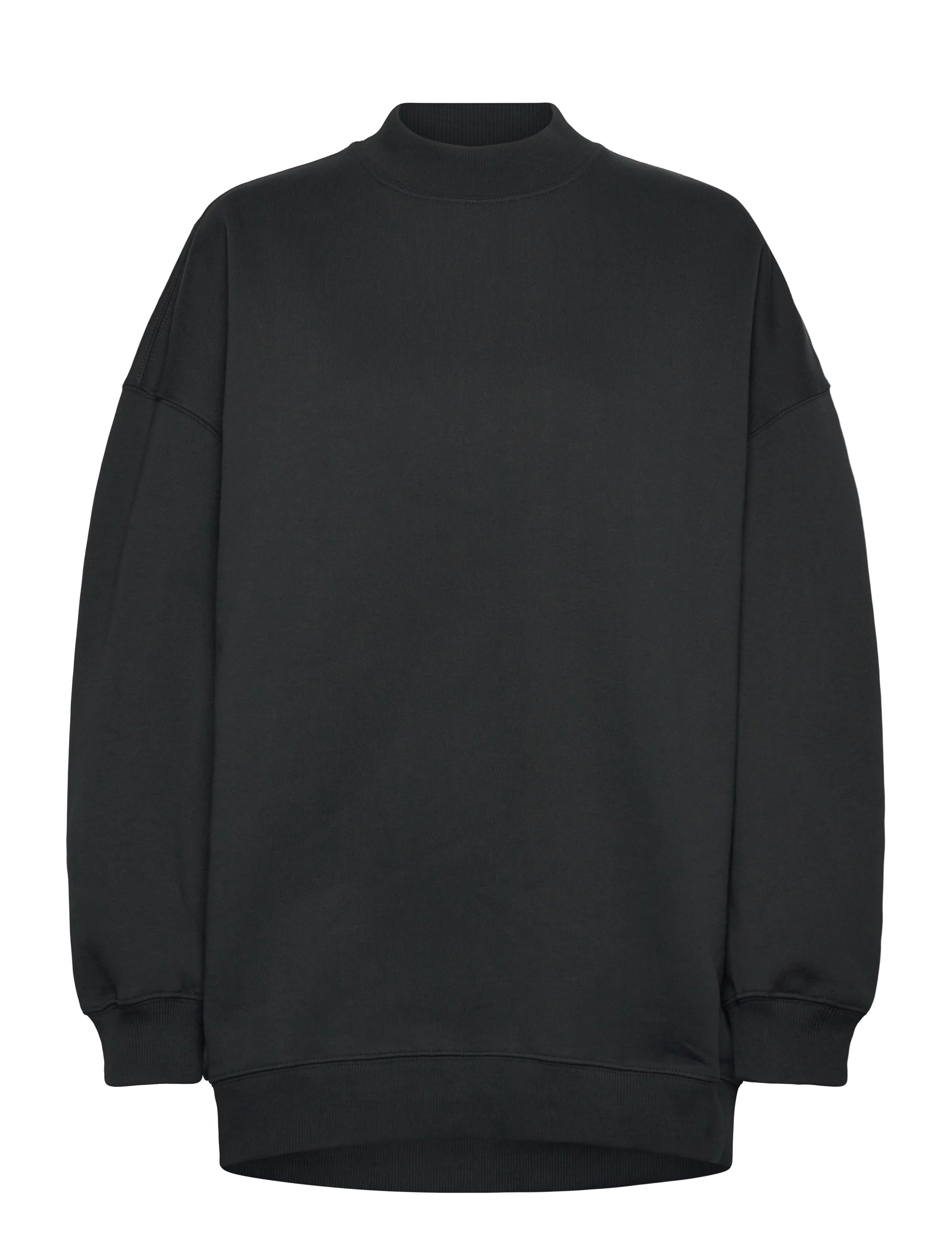Oversized Brushed Cotton Sweat - BLACK
