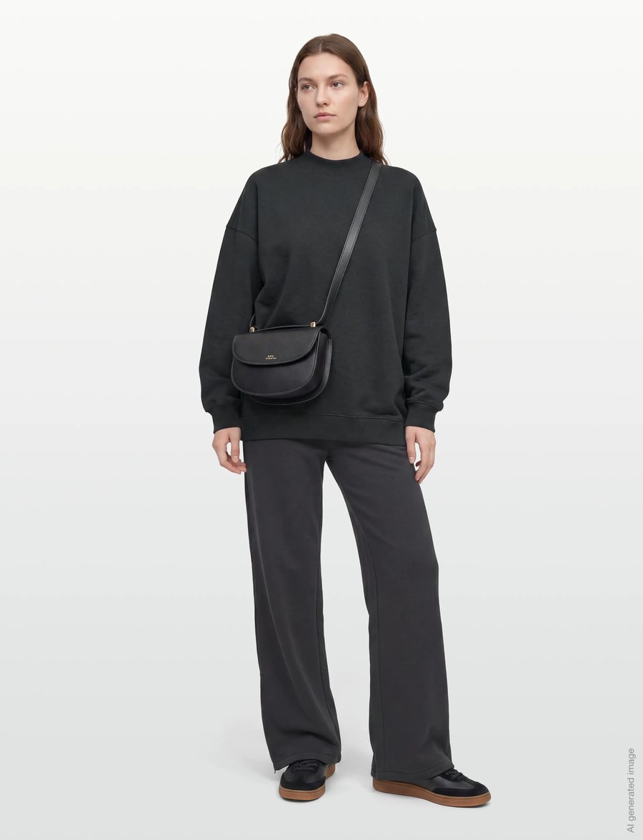 Filippa K - Oversized Brushed Cotton Sweat - sweatshirts & hoodies - black - 0