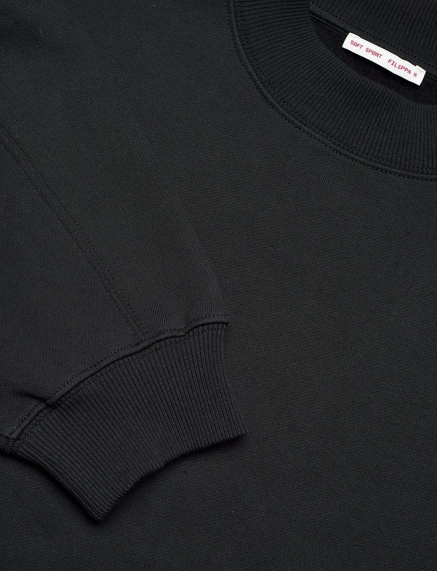 Filippa K - Oversized Brushed Cotton Sweat - sweatshirts & hoodies - black - 5