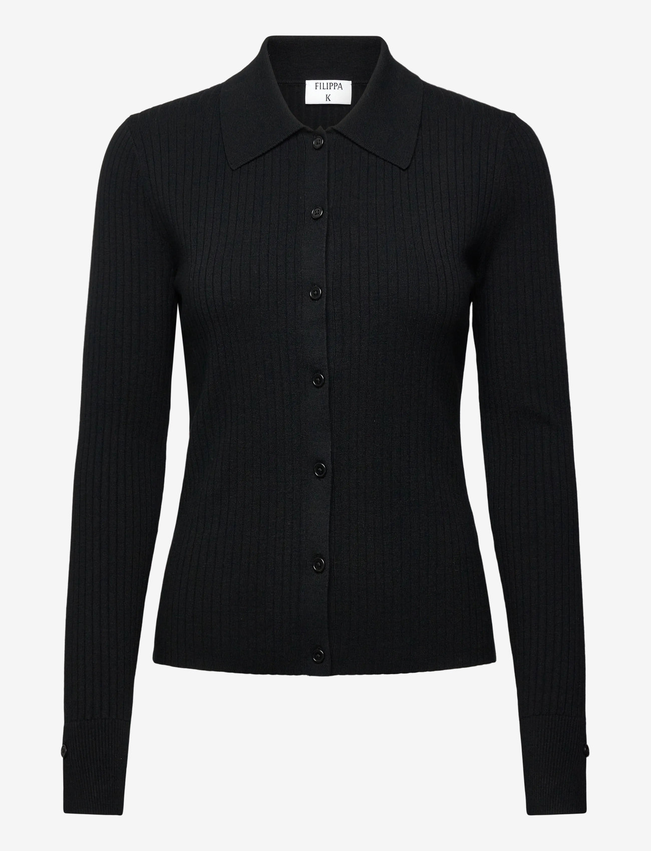 Filippa K - Ribbed Knit Shirt - cardigans - black - 0