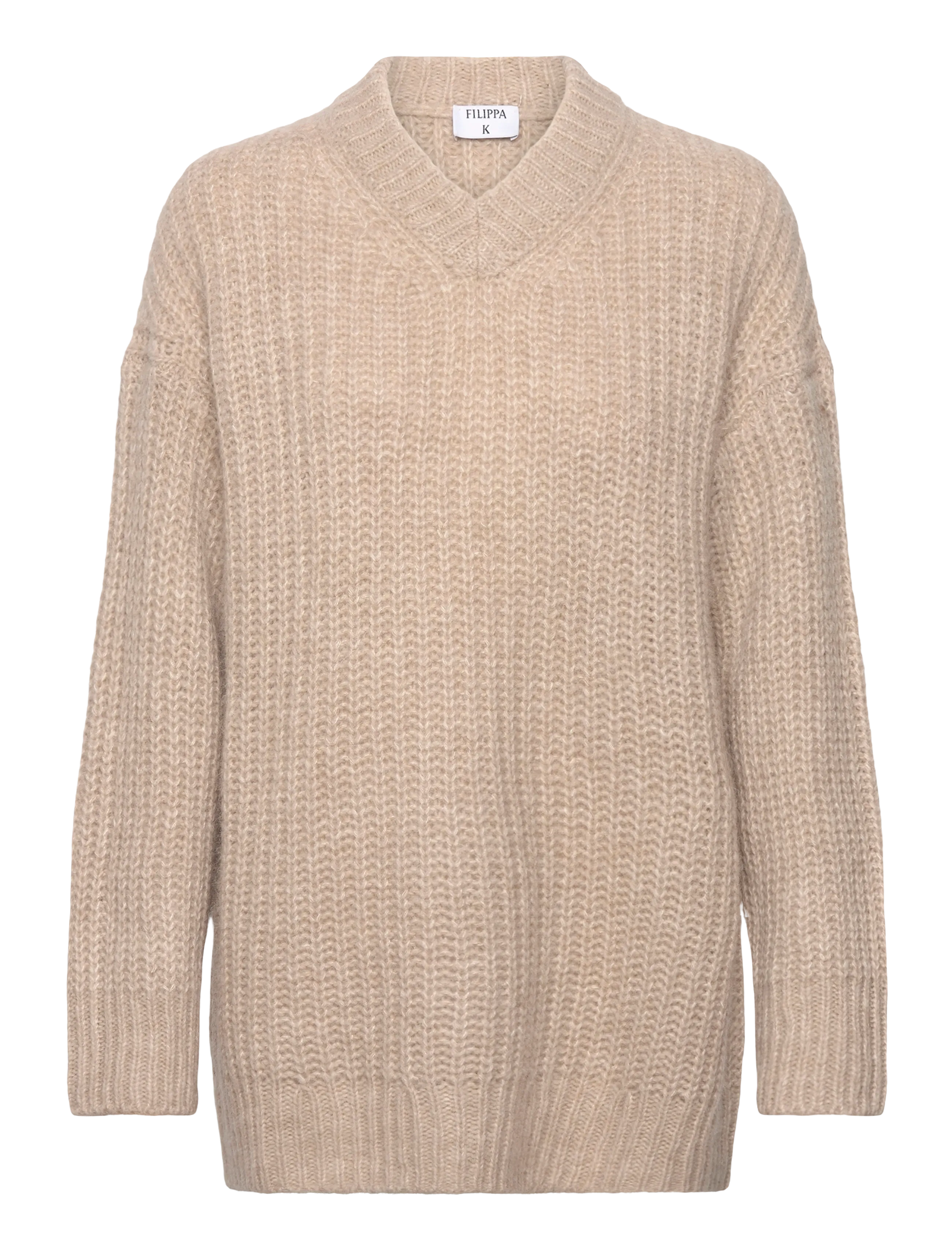 Filippa K Soft Alpaca V-Neck Sweater - Filippa K - LIGHT BEIGE / beige