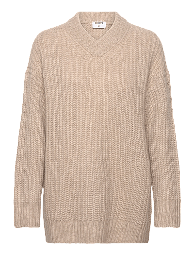 Filippa K Soft Alpaca V-Neck Sweater - Filippa K - LIGHT BEIGE / beige