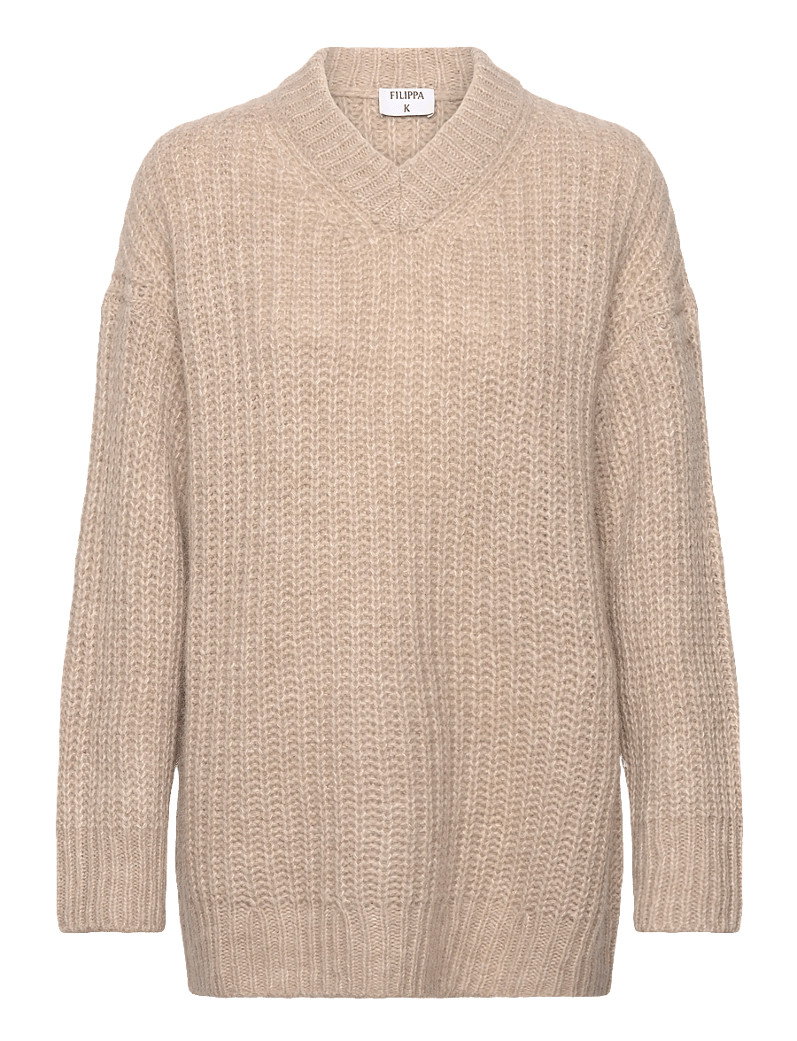 Filippa K - Soft Alpaca V-Neck Sweater - sviitrid - light beige - 0
