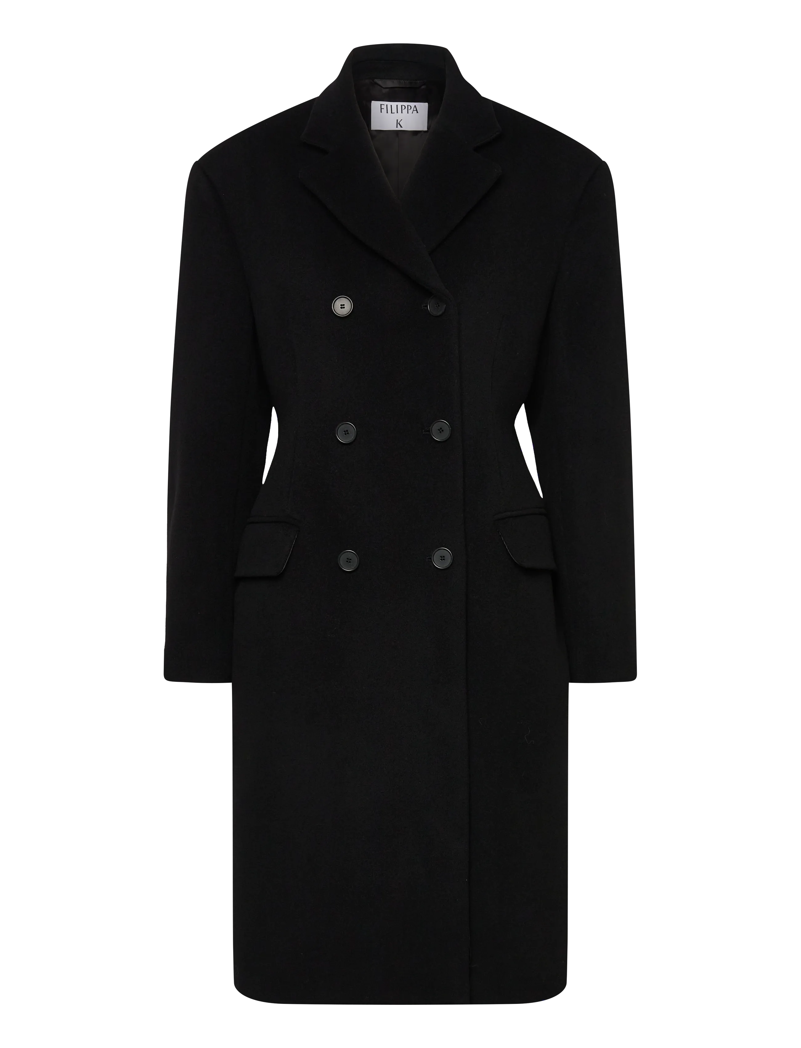 FILIPPA K Harper Wolle Mantel Schwarz - 32 - Damen
