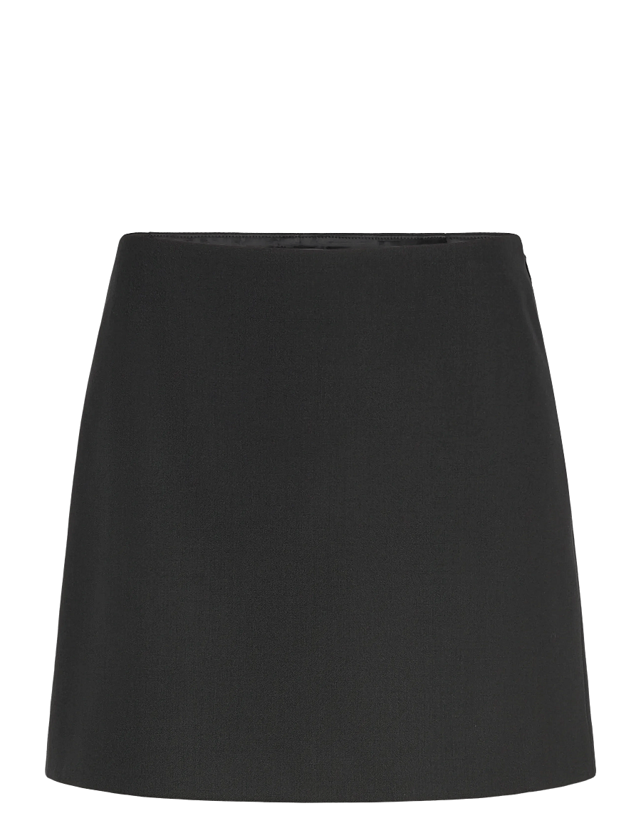 Filippa K - Wool Mini Skirt - korta kjolar - black - 0