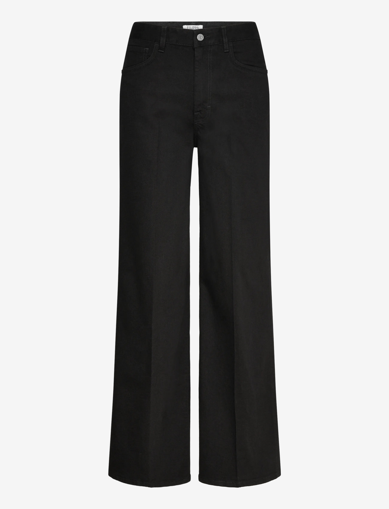 Filippa K - Wide Leg Jeans - vida jeans - rinsed black - 0