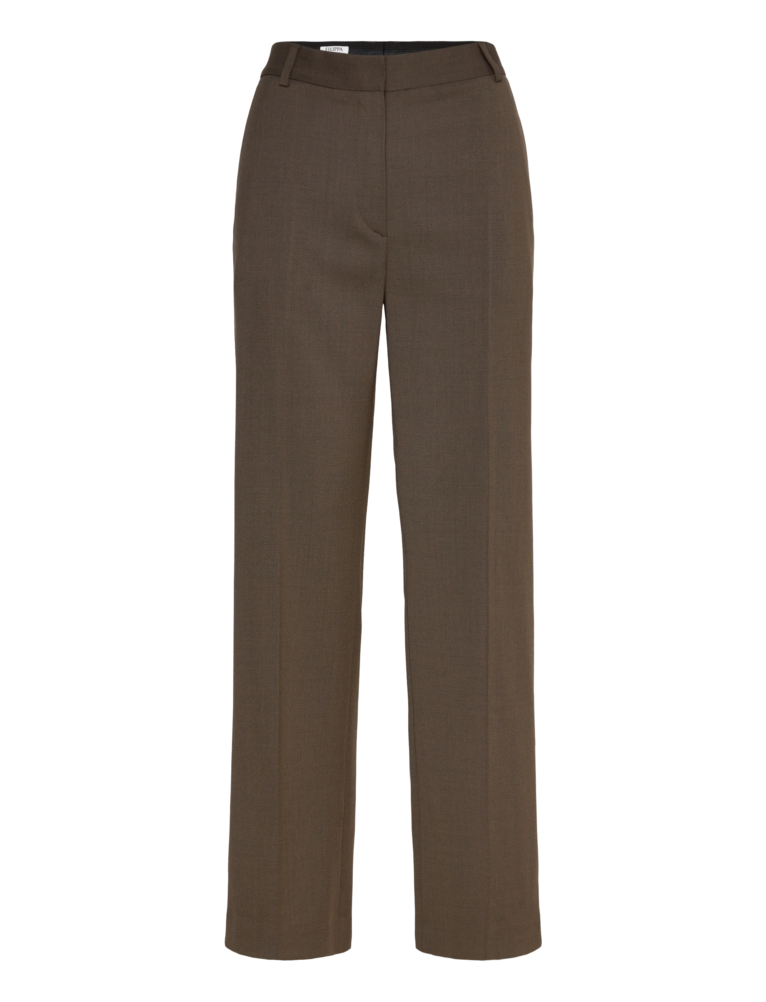 Hutton Wool Blend Trousers - WALNUT BROWN