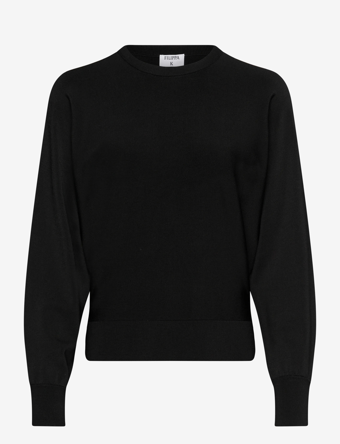 Filippa K - Batwing Knit Sweater - tröjor - black - 0
