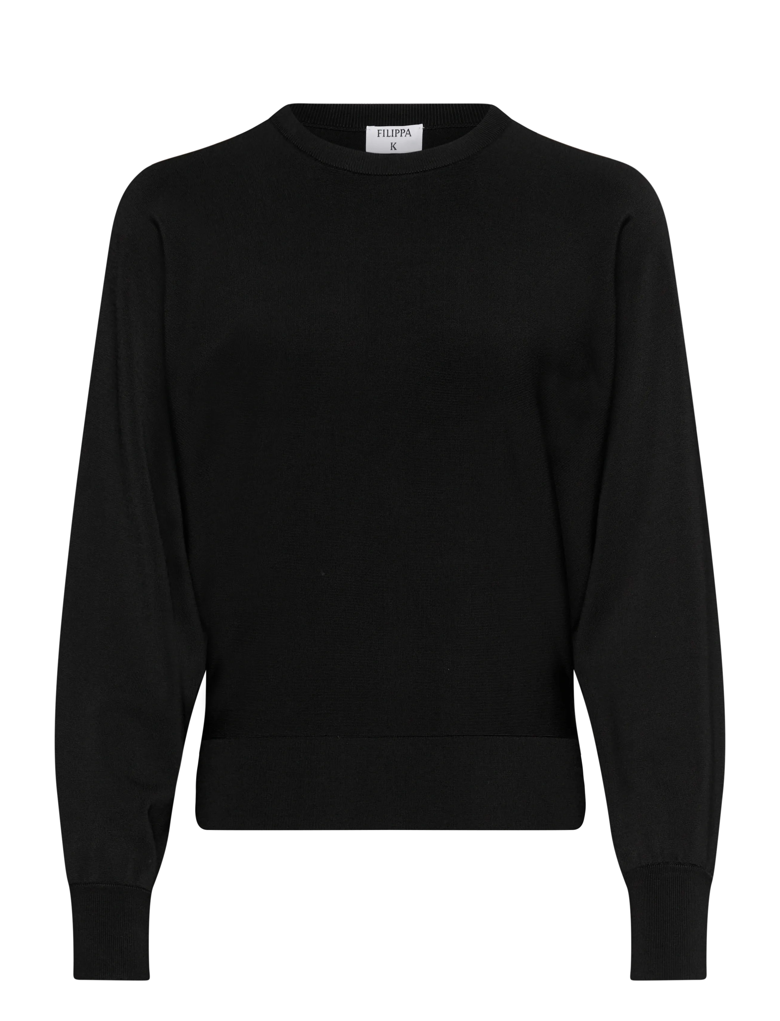 Filippa K Batwing Knit Sweater - Tøj - BLACK / black