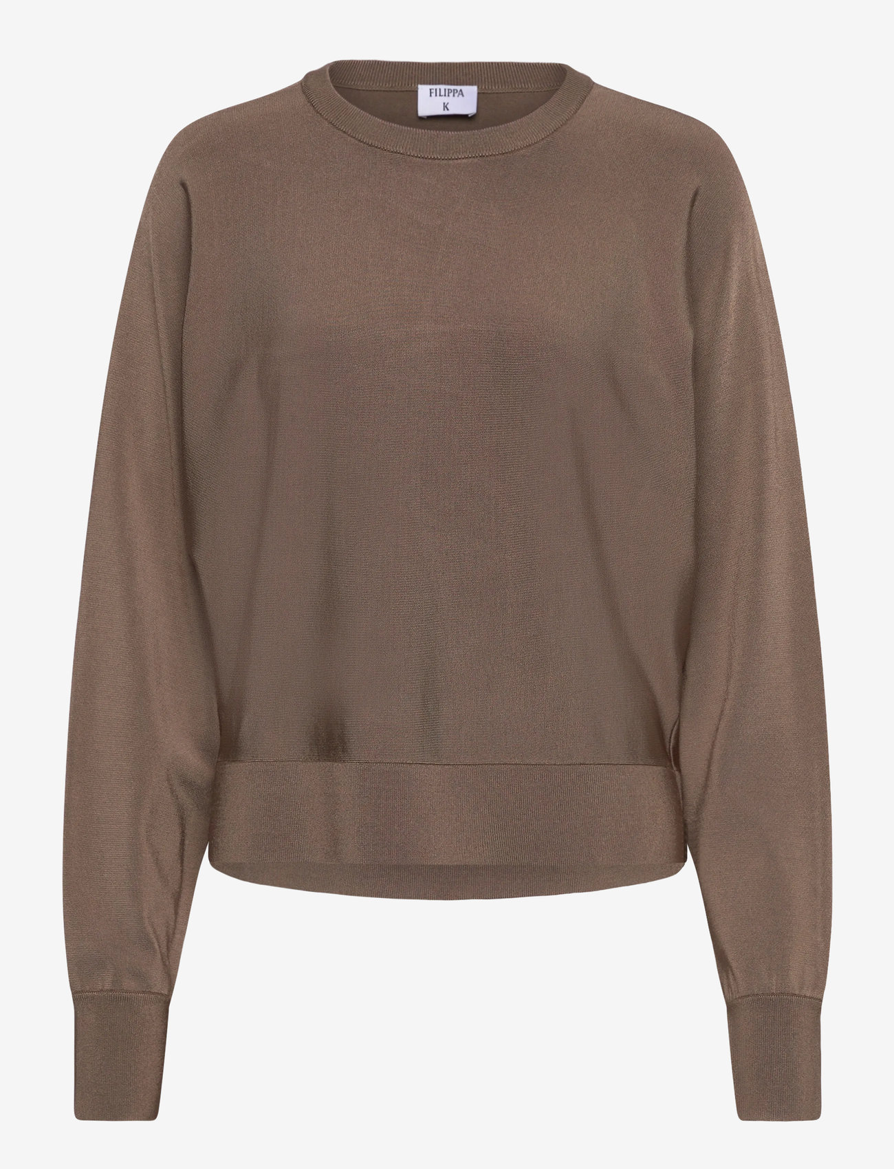 Filippa K - Batwing Knit Sweater - trøjer - taupe grey - 0