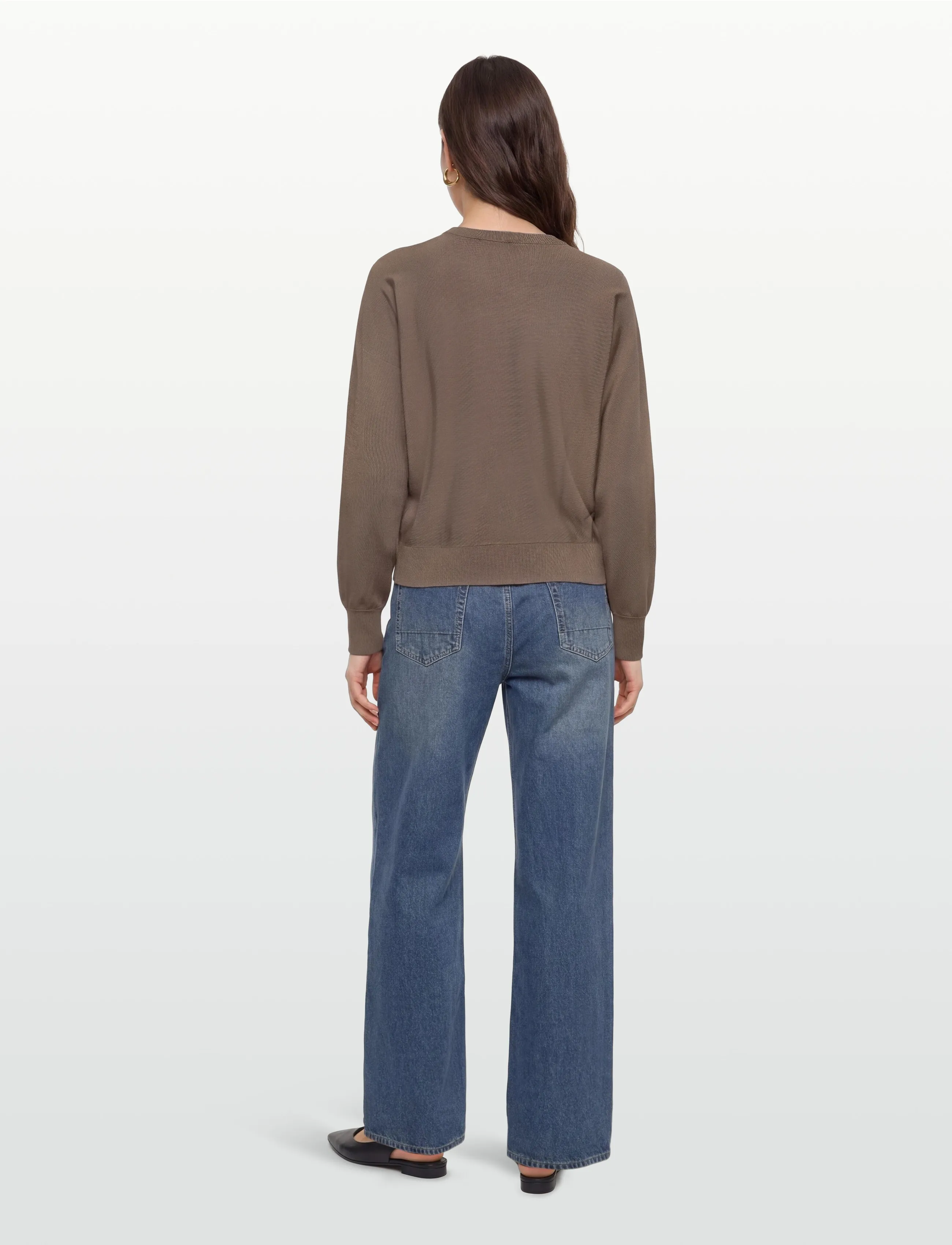 Filippa K - Batwing Knit Sweater - džemprid - taupe grey - 4