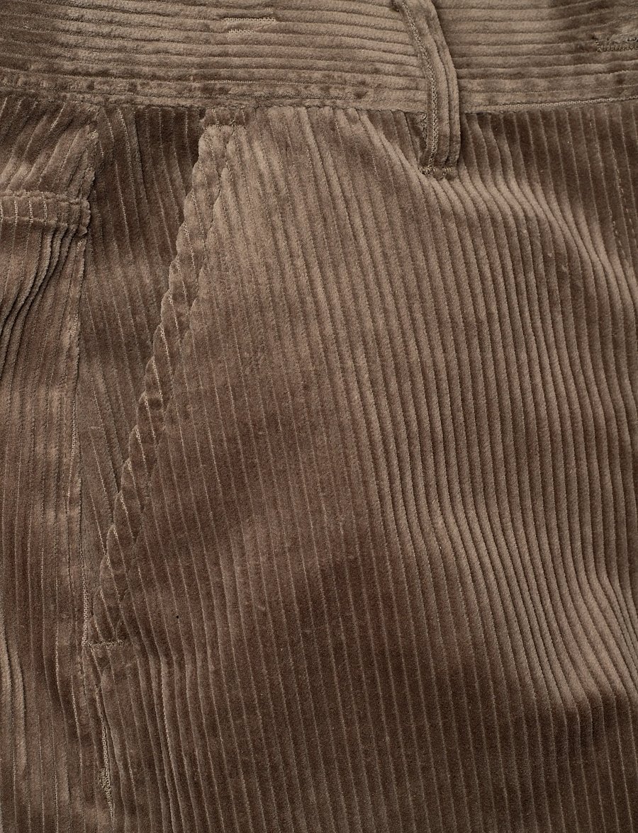 Filippa K - Wide Leg Corduroy Trousers - vakosamettihousut - taupe grey - 2
