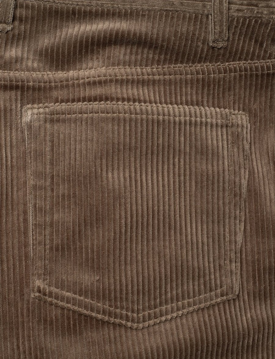 Filippa K - Wide Leg Corduroy Trousers - vakosamettihousut - taupe grey - 4