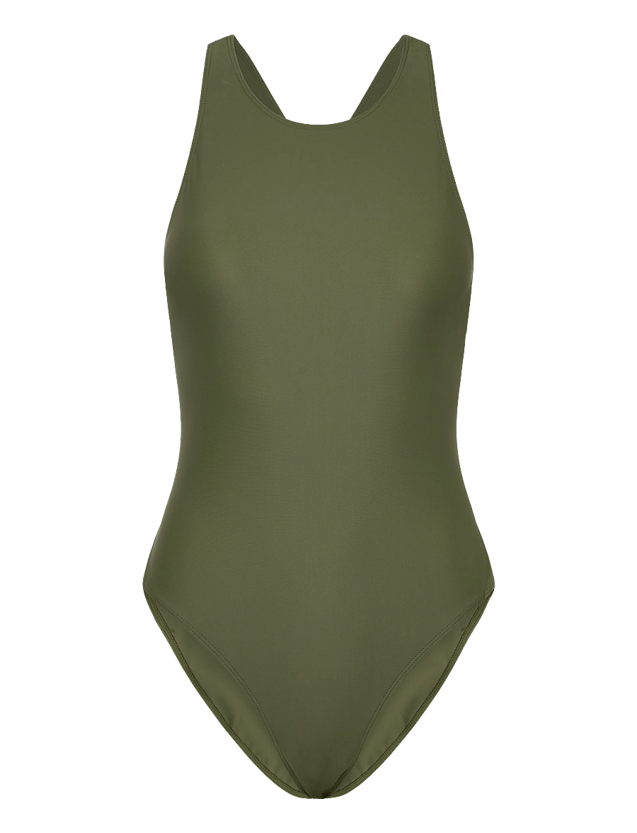 Filippa K - Cross-Back Swimsuit - baddräkter - laurel green - 0