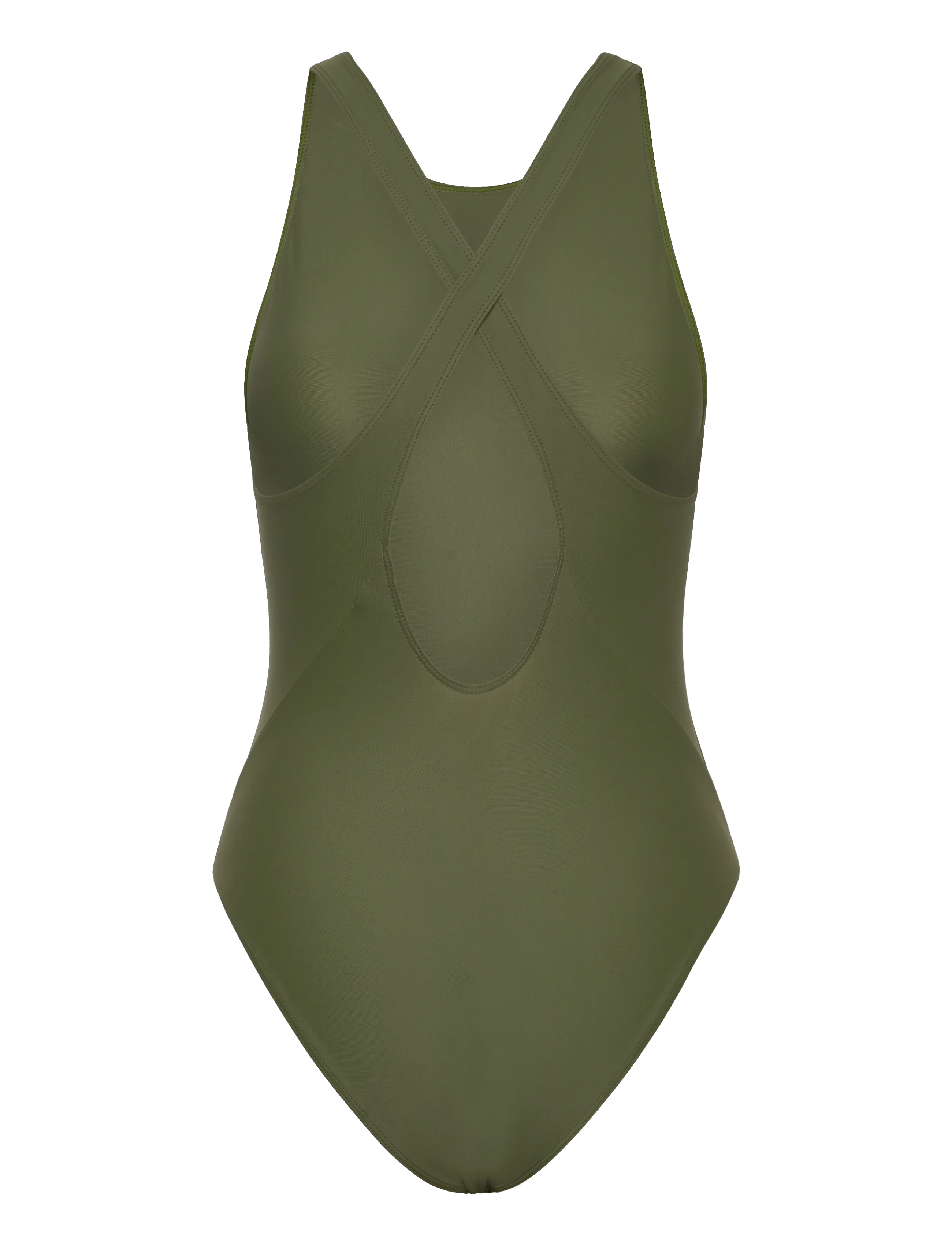 Filippa K - Cross-Back Swimsuit - swimsuits - laurel green - 1