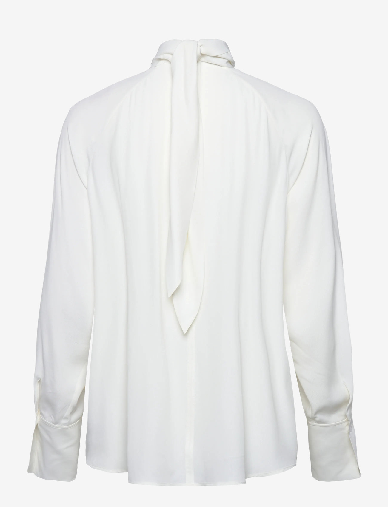 Filippa K - Tie Neck Blouse - langærmede bluser - off-white - 1