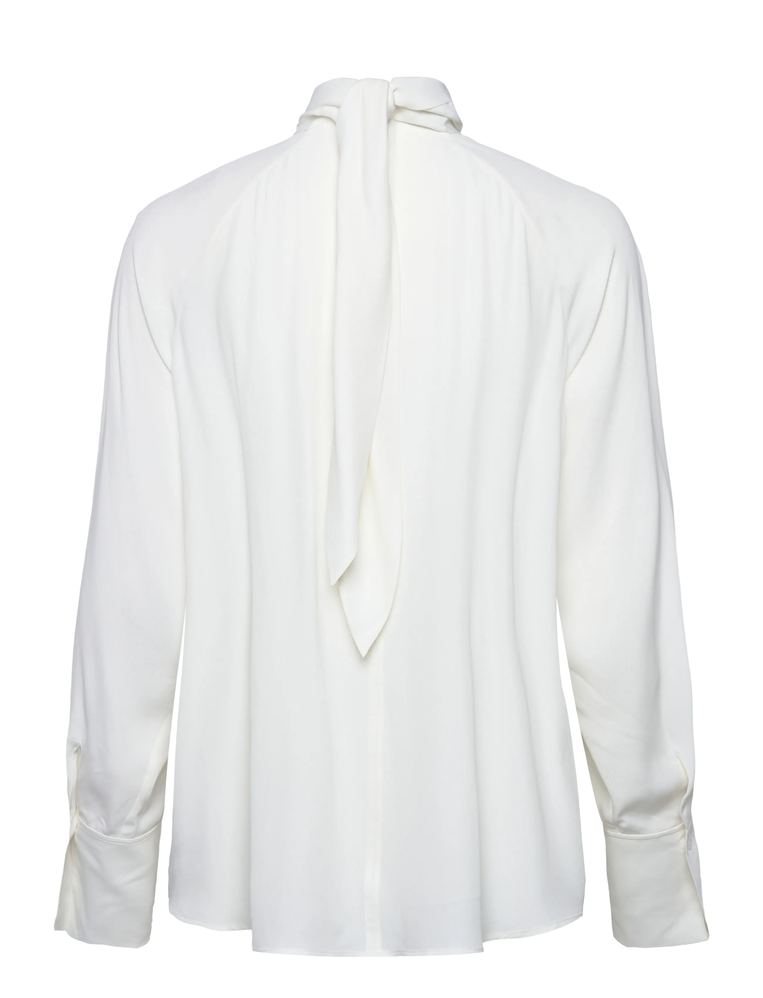 Filippa K - Tie Neck Blouse - langärmlige blusen - off-white - 2