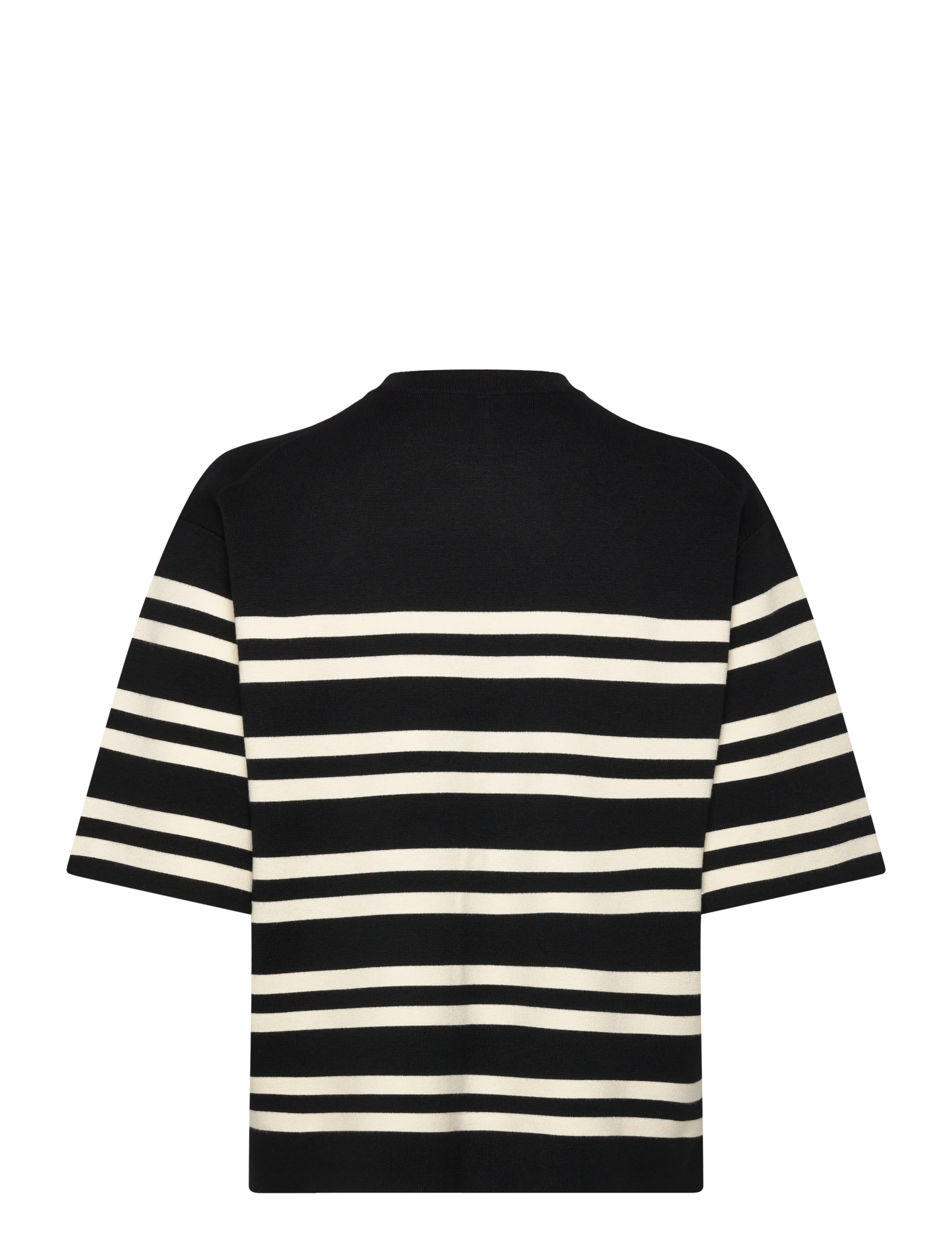 Filippa K - Milano Knit T-shirt - t-shirts & tops - black/white - 2