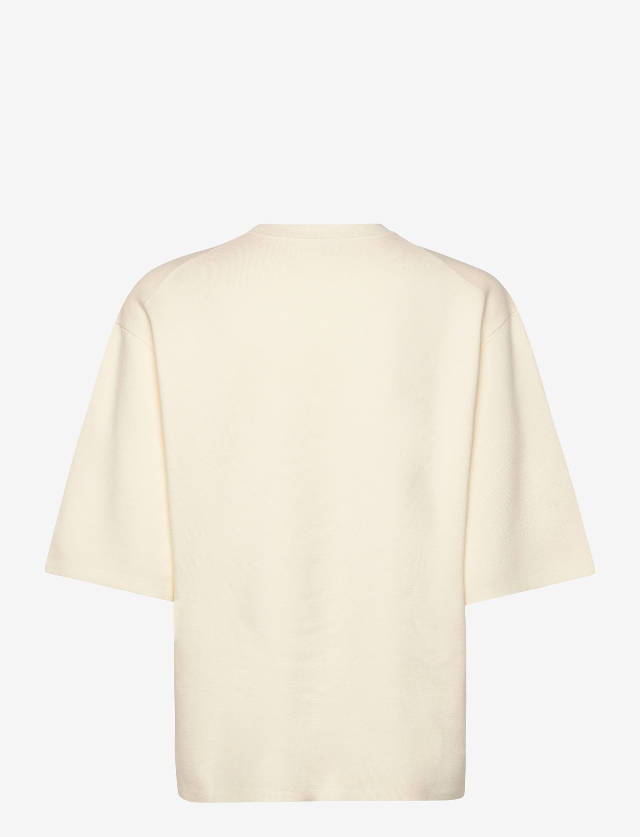 Filippa K - Milano Knit T-shirt - t-shirts - calico white - 1