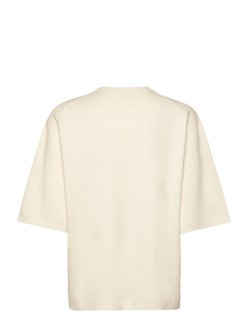 Filippa K - Milano Knit T-shirt - t-shirts - calico white - 1