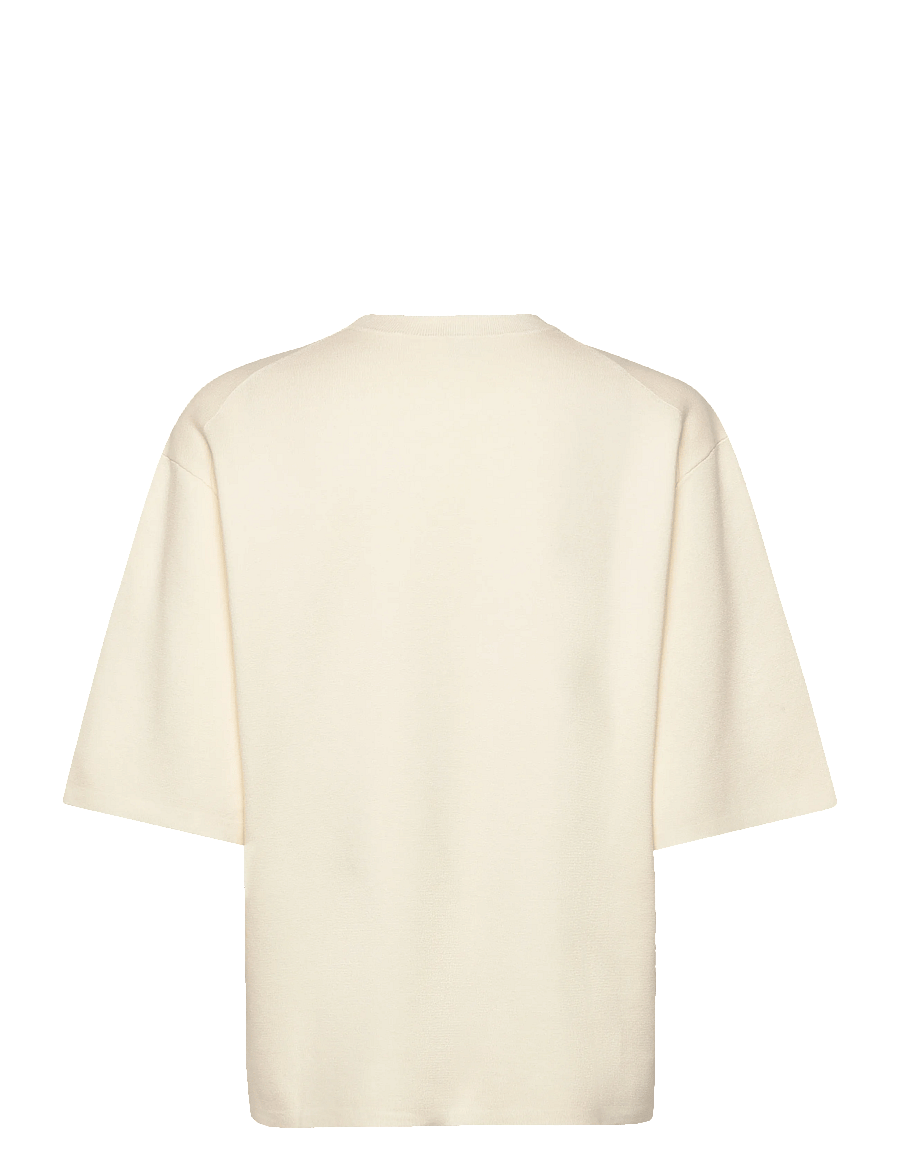 Filippa K - Milano Knit T-shirt - t-shirts - calico white - 2