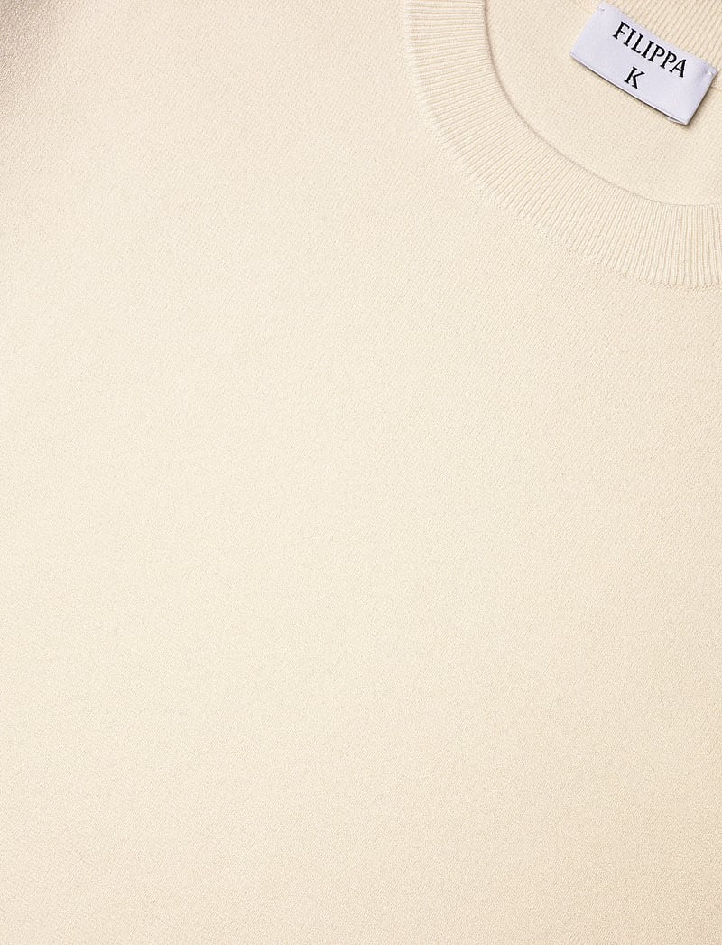 Filippa K - Milano Knit T-shirt - t-shirts - calico white - 2
