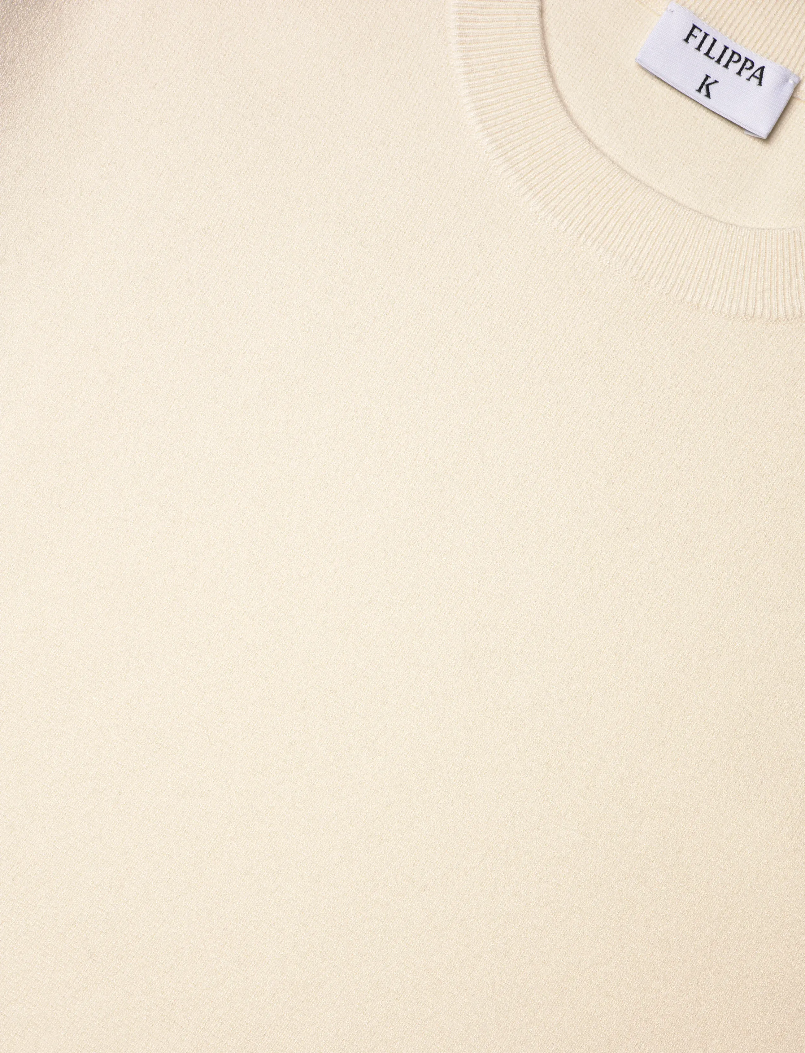 Filippa K - Milano Knit T-shirt - t-shirts & tops - calico white - 5