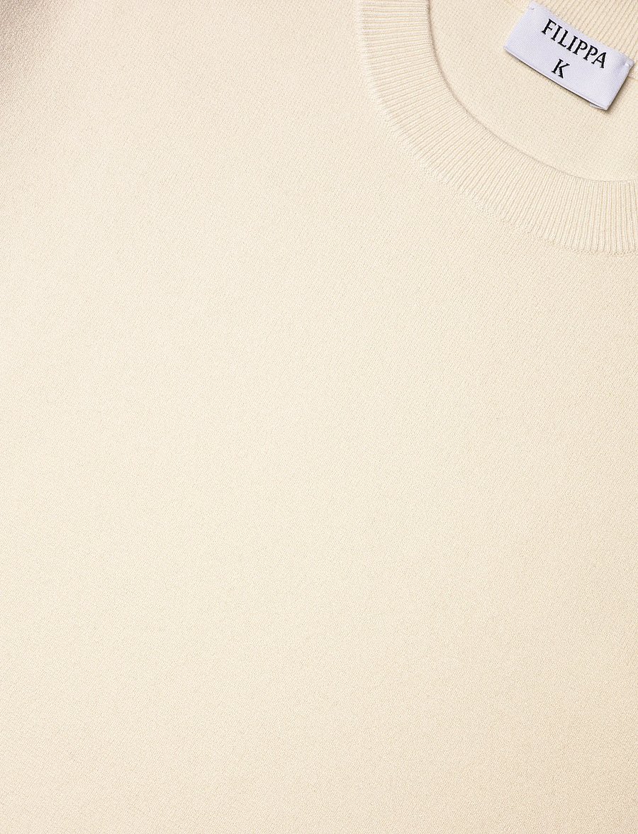 Filippa K - Milano Knit T-shirt - t-shirts - calico white - 5