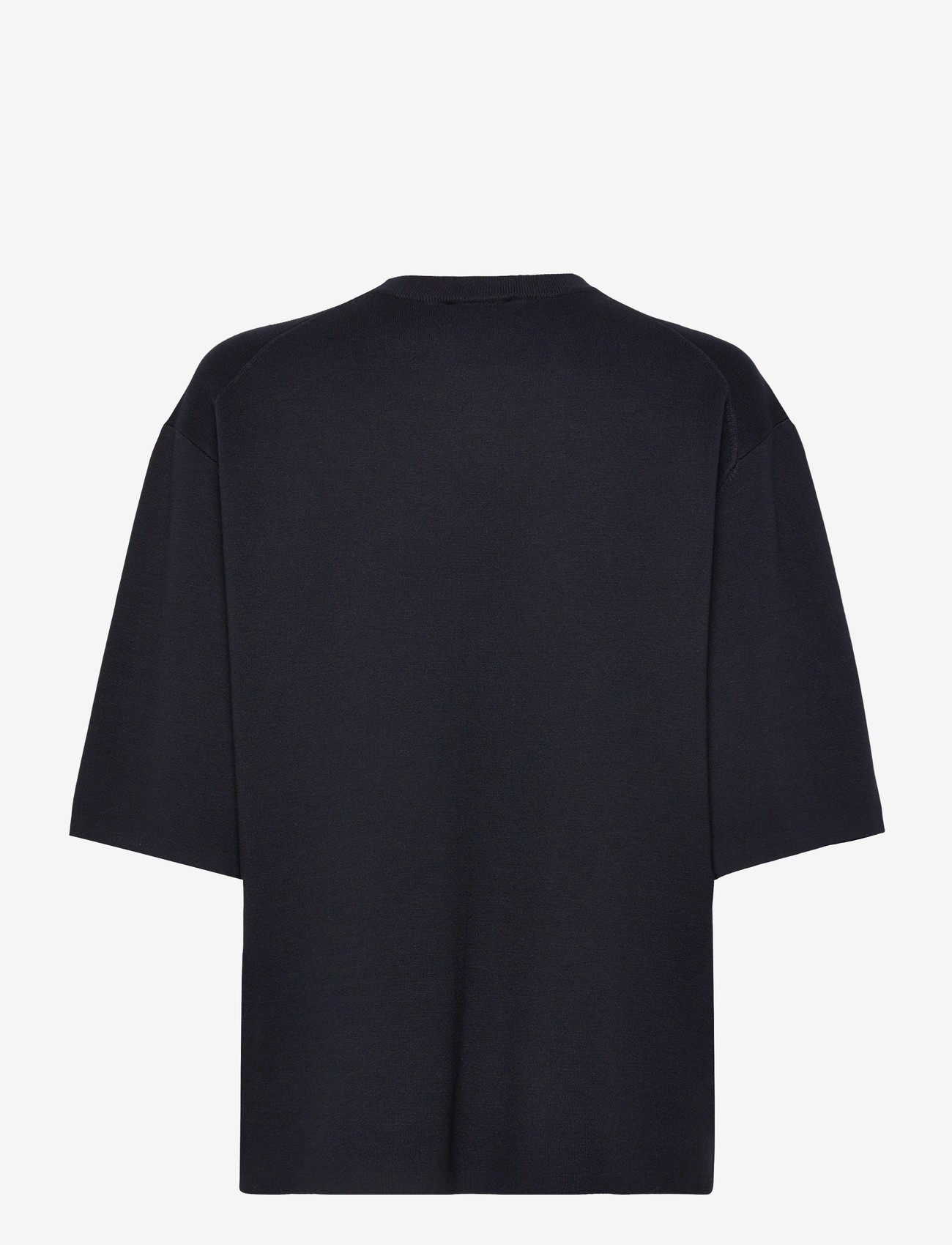 Filippa K - Milano Knit T-shirt - t-shirts & tops - navy - 1