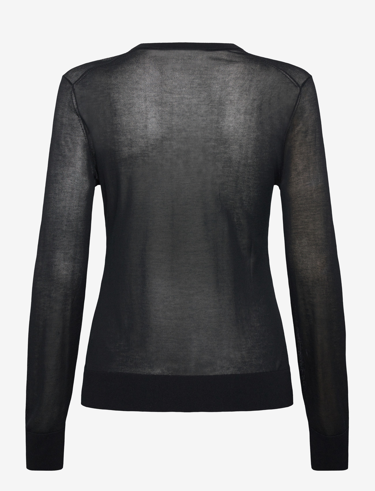 Filippa K - Sheer Knit Henley - trøjer - black - 1