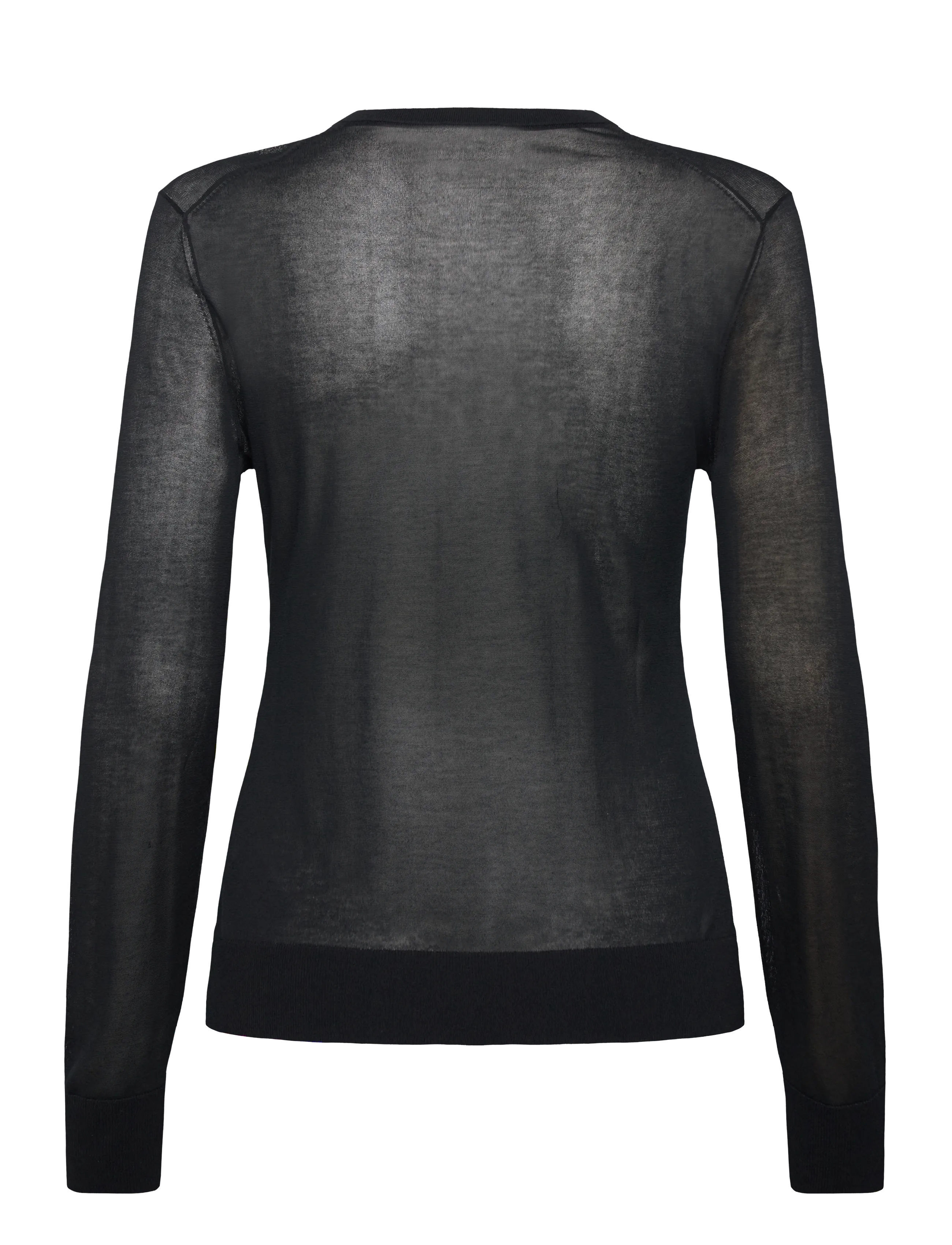 Filippa K - Sheer Knit Henley - pullover - black - 2