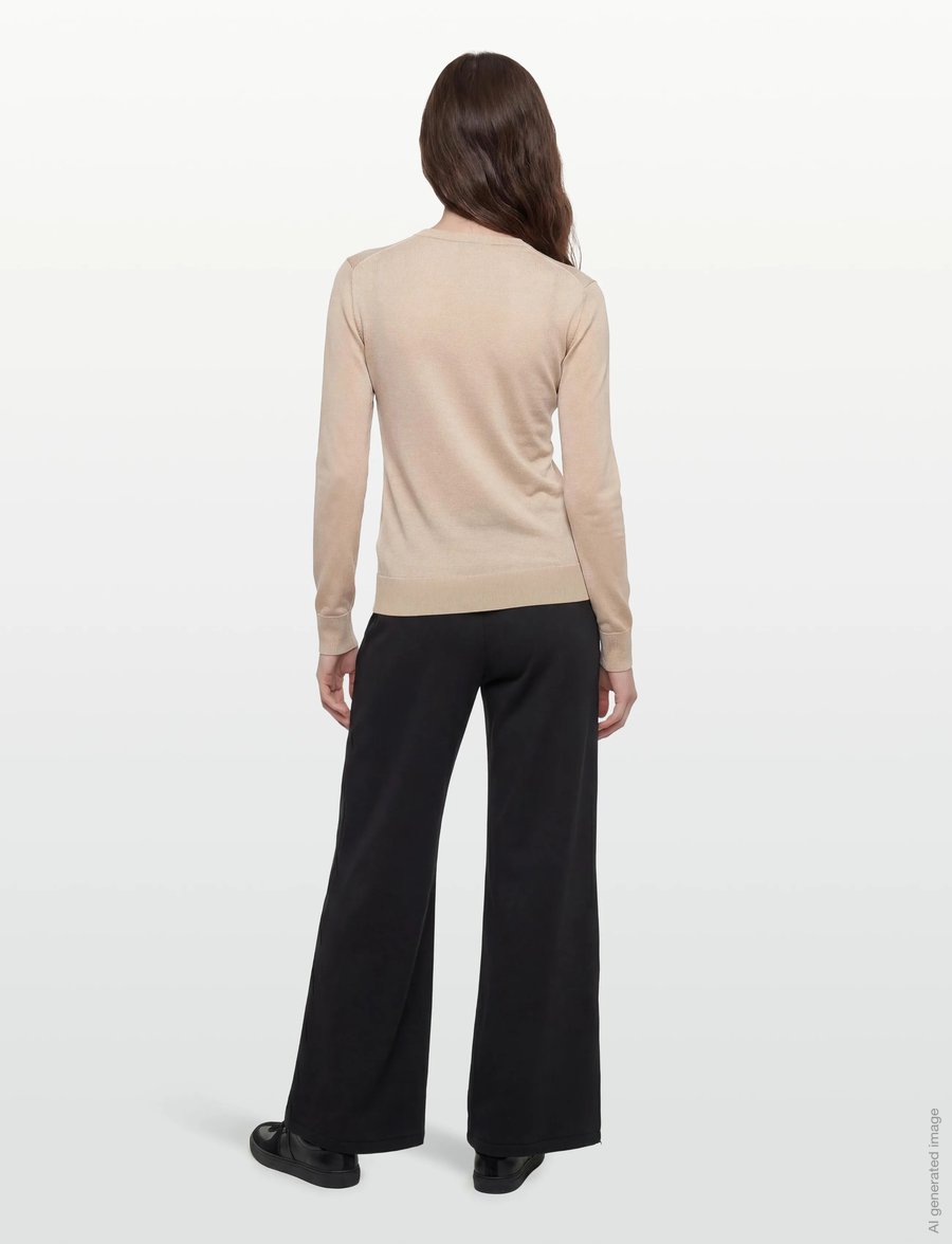 Filippa K - Sheer Knit Henley - pullover - pearl beige - 4