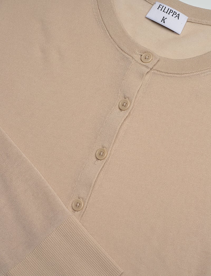 Filippa K - Sheer Knit Henley - pullover - pearl beige - 2