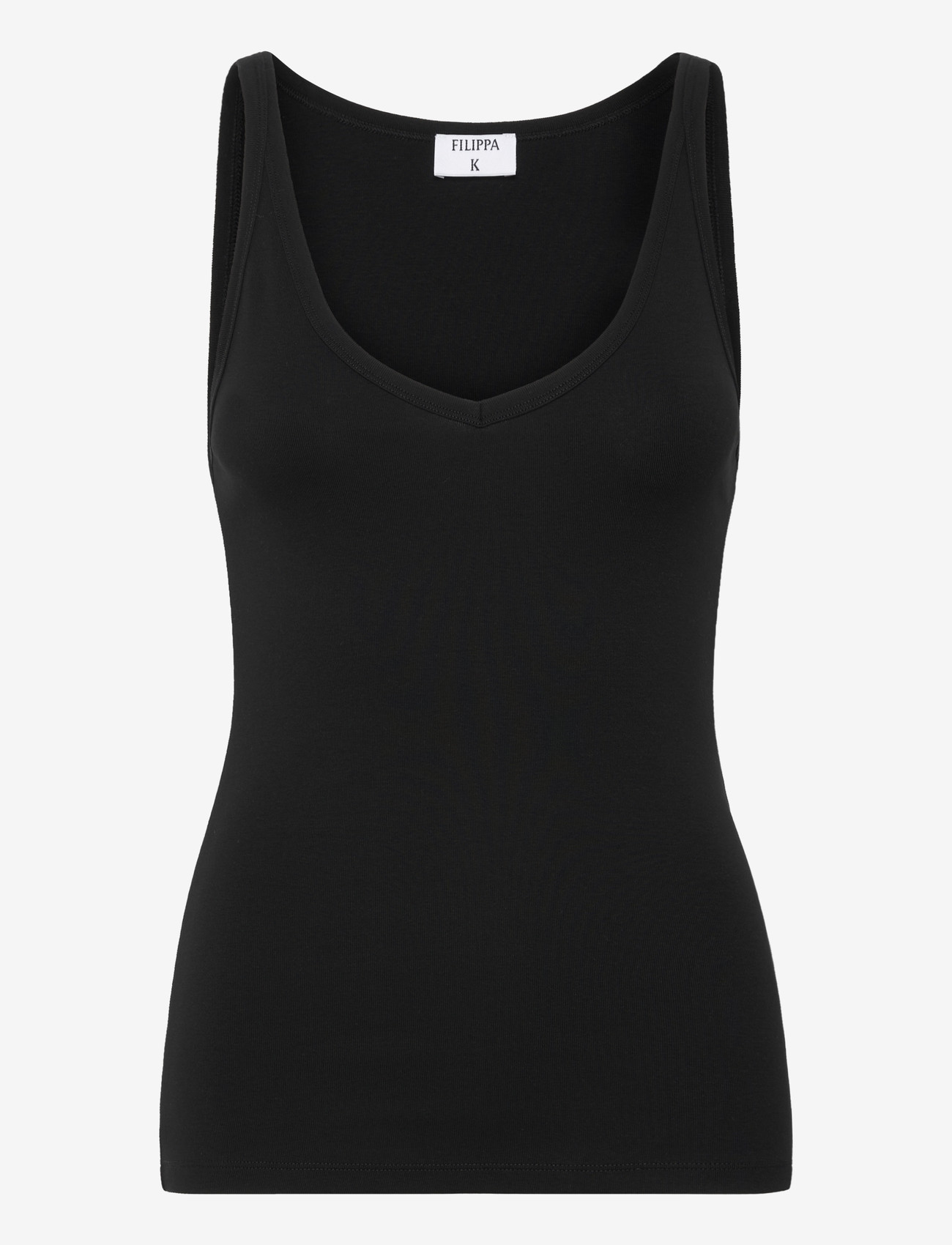 Filippa K - V-Neck Tank - Ärmellose tops - black - 1