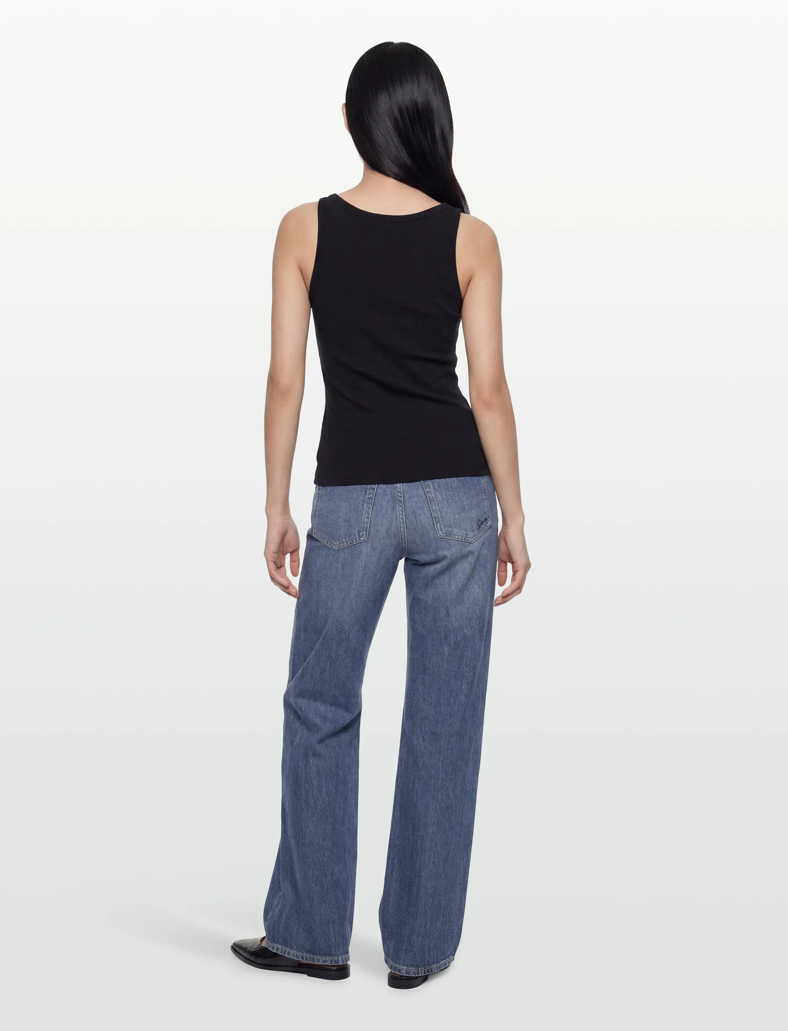 Filippa K - V-Neck Tank - Ærmeløse toppe - black - 4