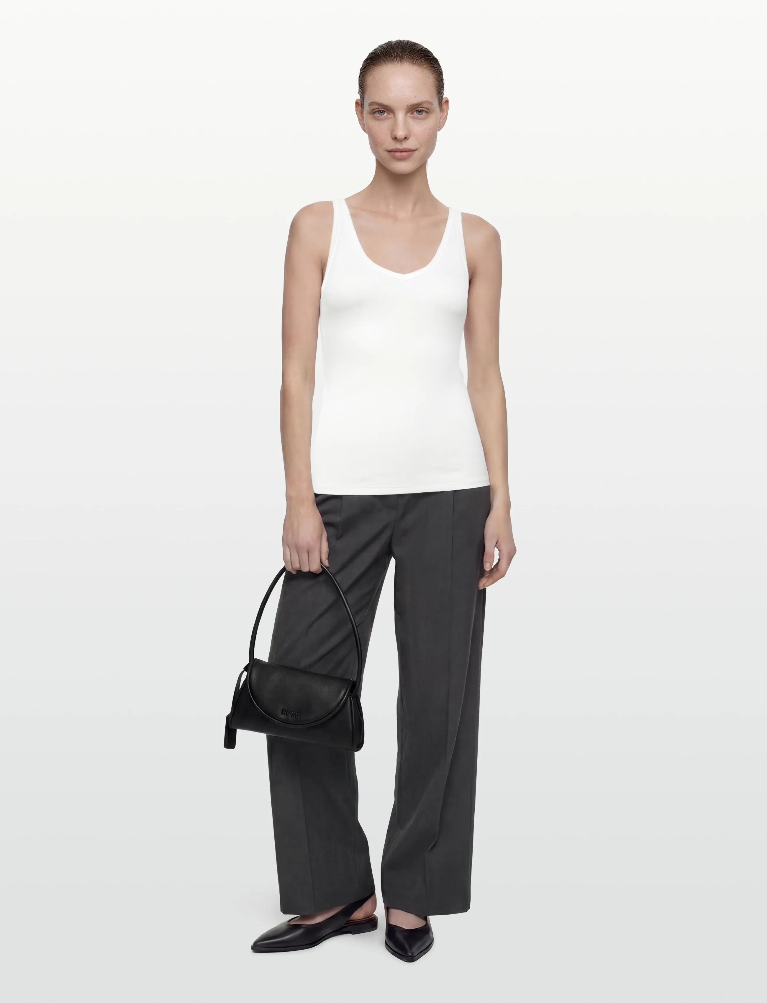 Filippa K V-Neck Tank - T-shirts & Toppe - WHITE / white