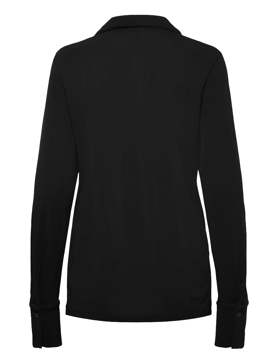 Filippa K - Crépe Jersey Shirt - denimskjorter - black - 2