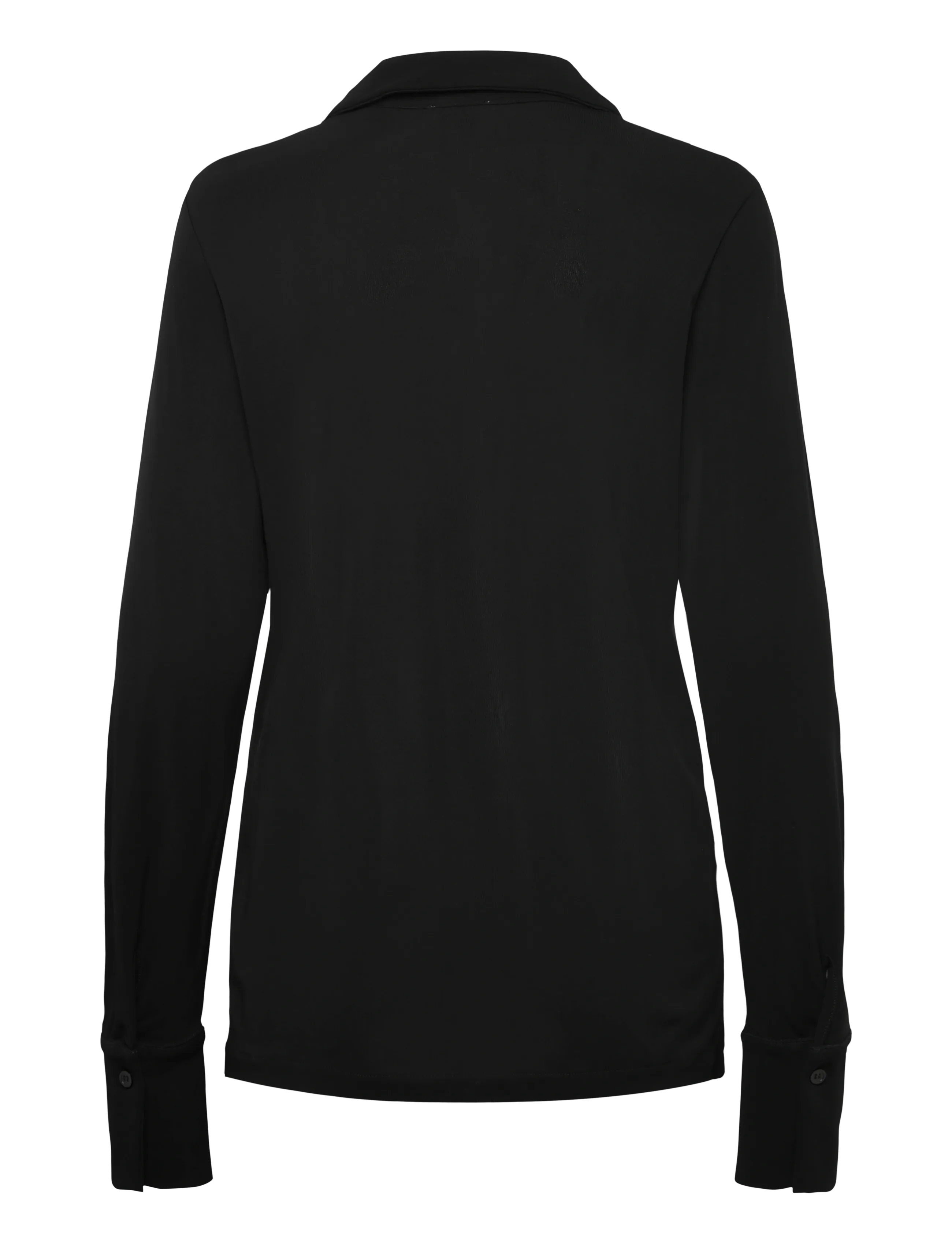 Filippa K - Crépe Jersey Shirt - denim shirts - black - 1