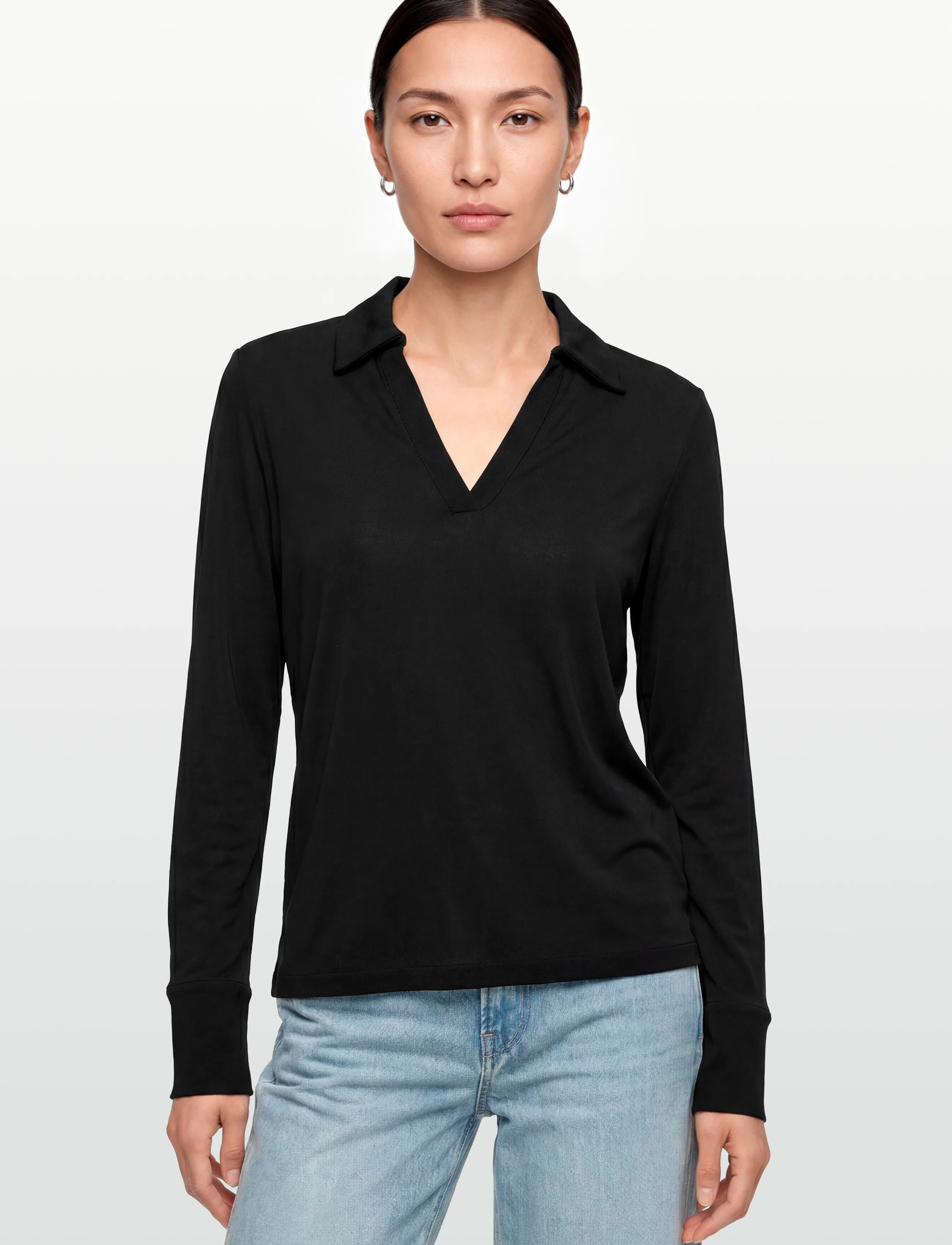 Filippa K - Crépe Jersey Shirt - denimskjorter - black - 3
