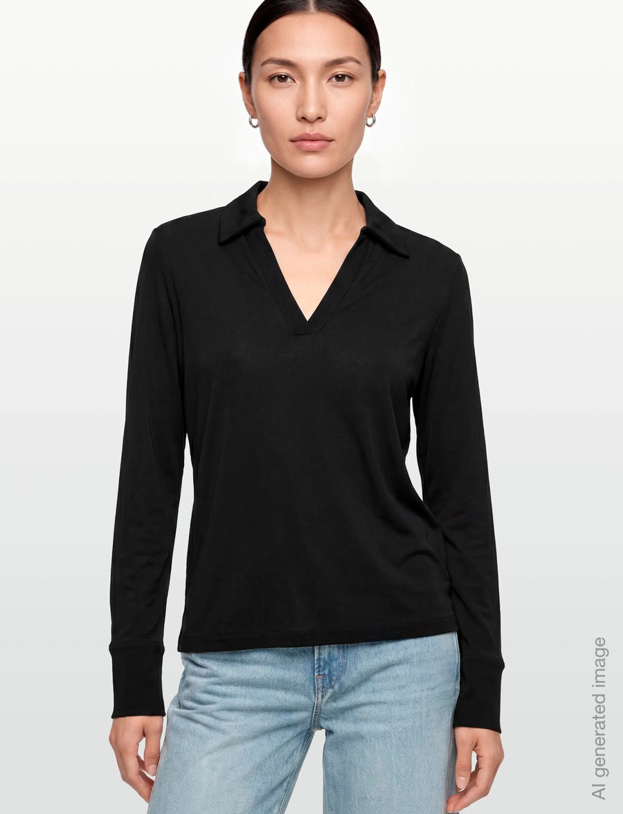 Filippa K - Crépe Jersey Shirt - denimskjorter - black - 3